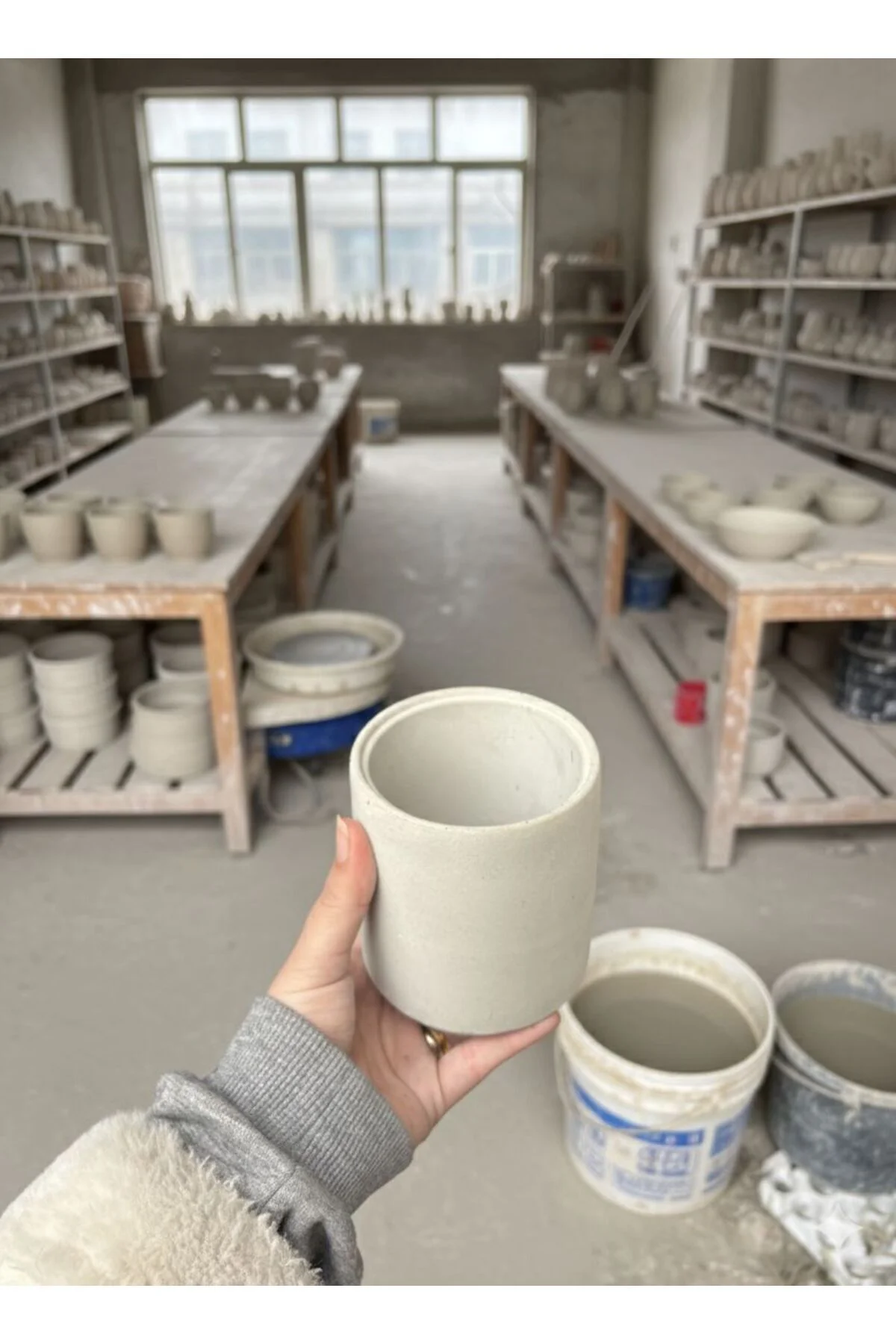 Artisan beton ham saksı Artisan beton ham saksı
