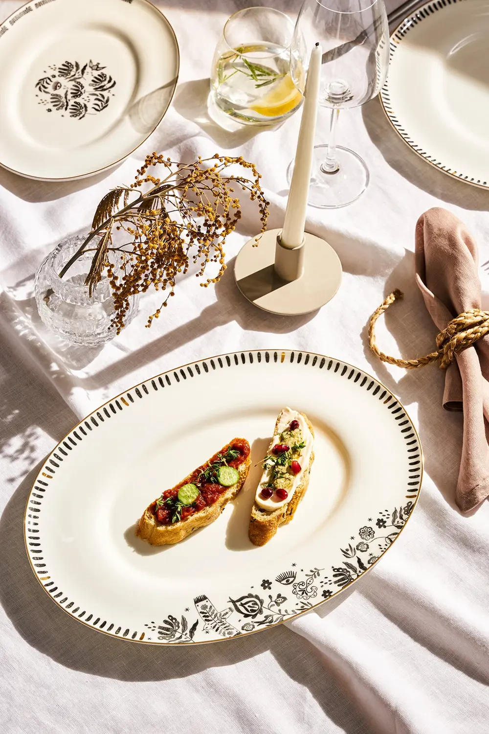 Artisan Fine Bone Kayık Tabak 33 cm