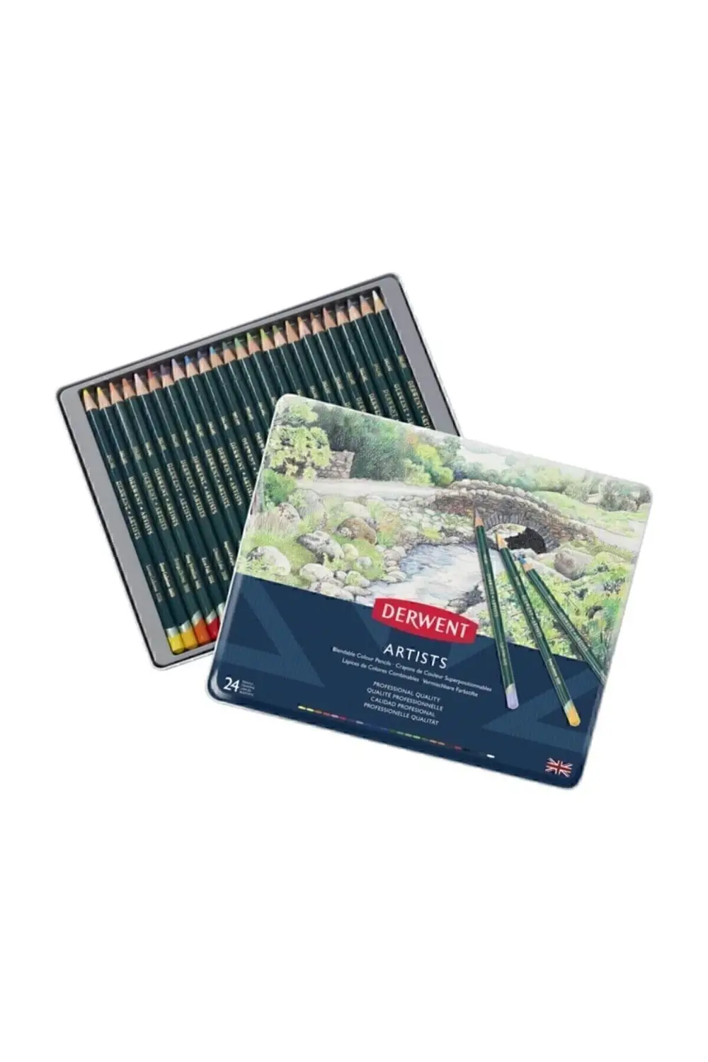 Artists Pencils Kuruboya Kalemi 24`lü Teneke Kutu