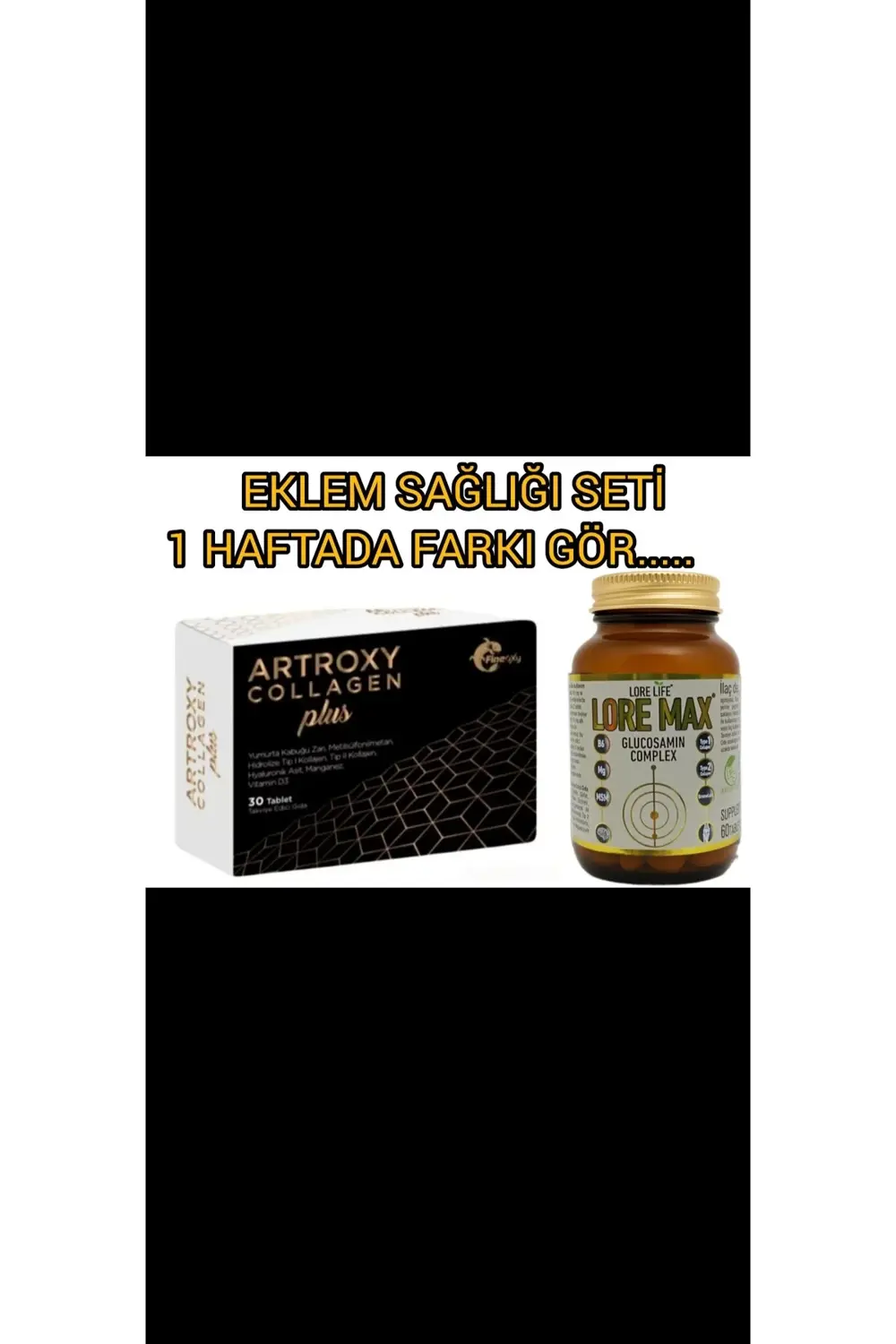 ARTROXY COLAJEN PLUS 30KP & GLUKOZAMİN COMPLEX 60TB