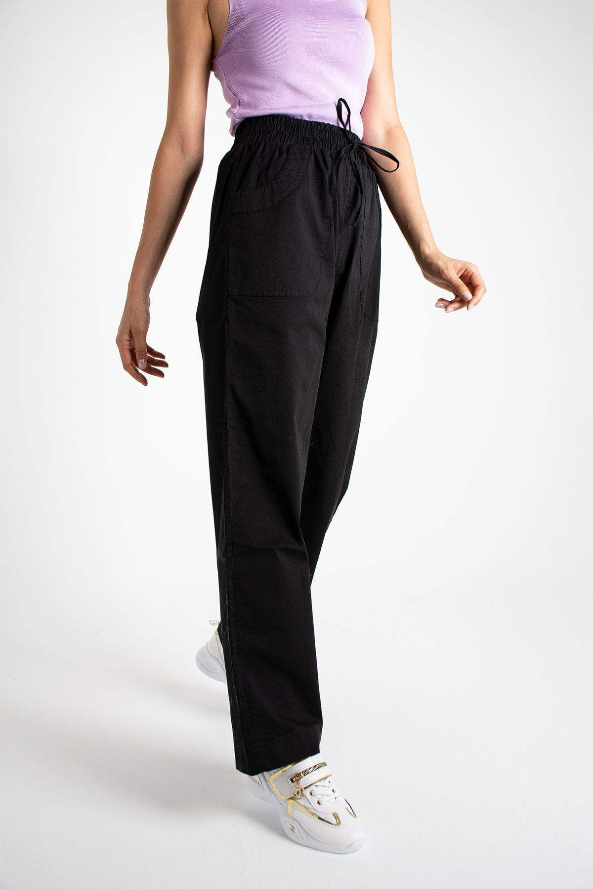 Arvila Kadın Kolsuz Düz Bluz Kalın Askılı Atlet Ince Yazlık Kare 