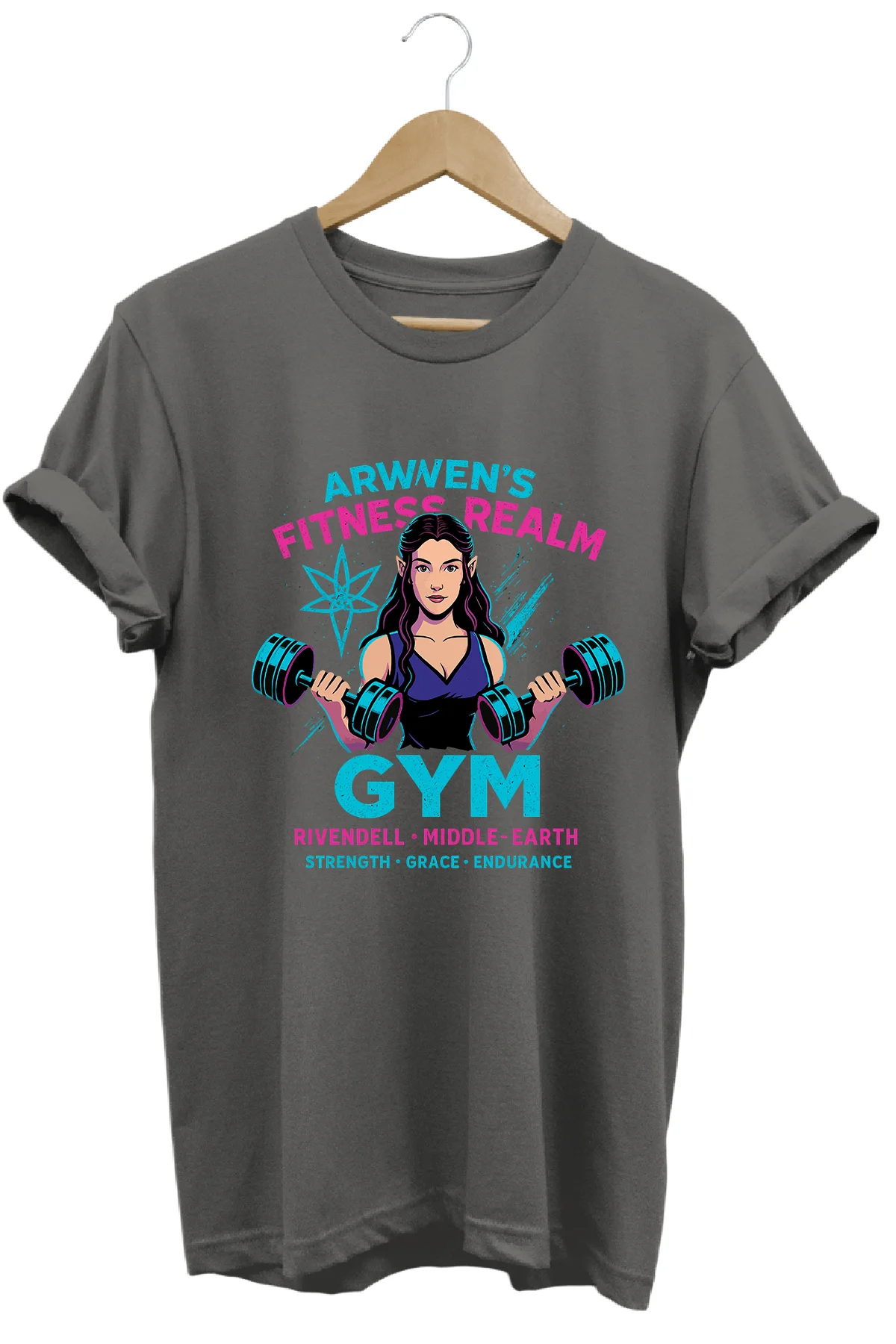 Arwen Gym LOTR Regular Fit %100 Pamuk Yumuşak Dokulu Bisiklet Yak