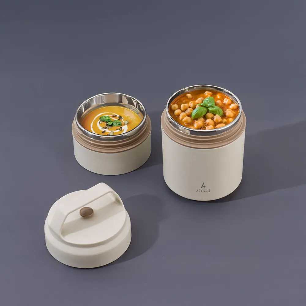 Aryıldız Bento Lunch Box Katlı Yemek Termosu Beige 620 Ml Ar26224 Aryıldız Bento Lunch Box Katlı Yemek Termosu Beige 620 Ml Ar26224