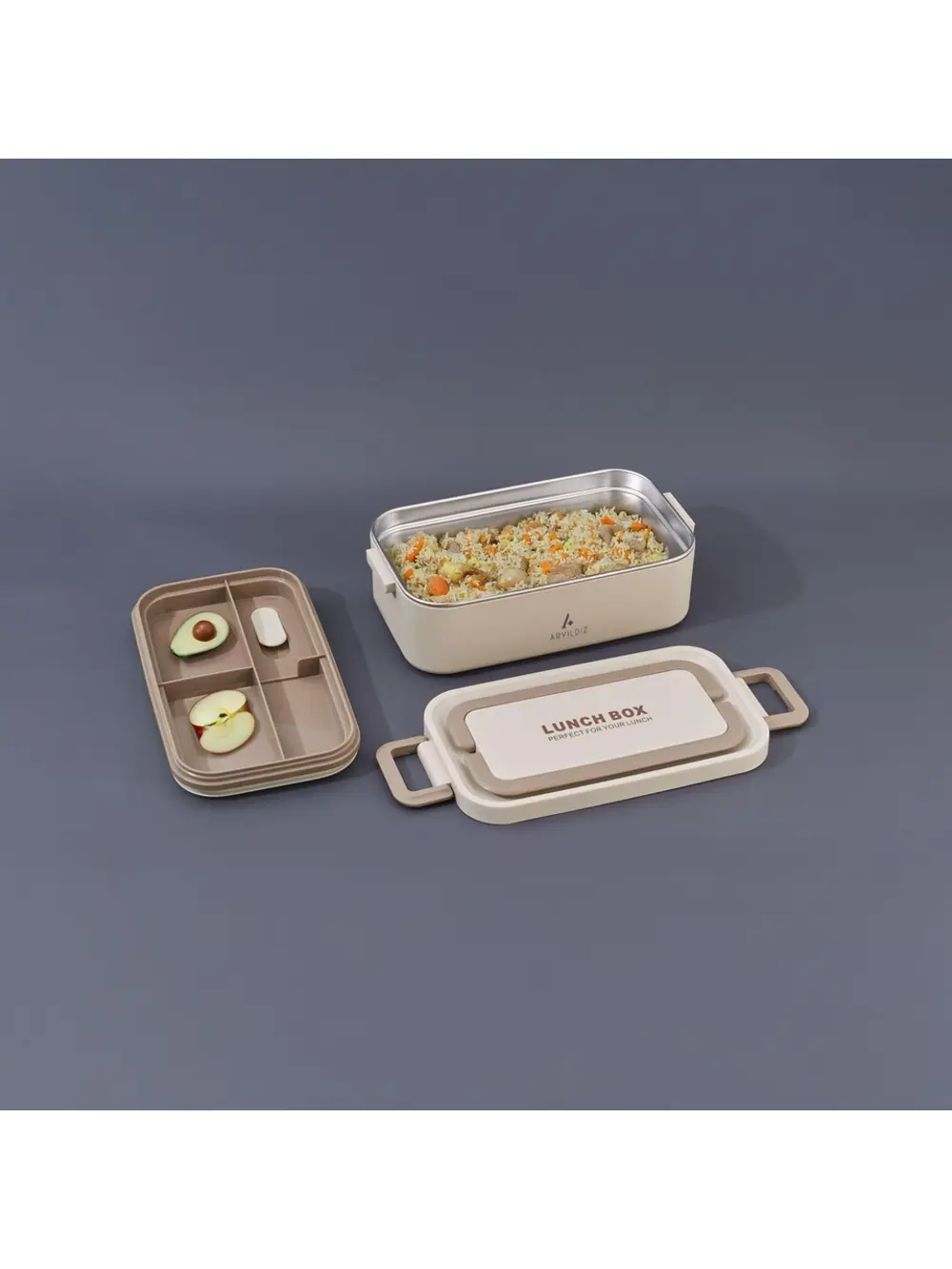 Aryıldız Bento Lunch Box Yemek Termosu Beige 1000 Ml Ar262122
