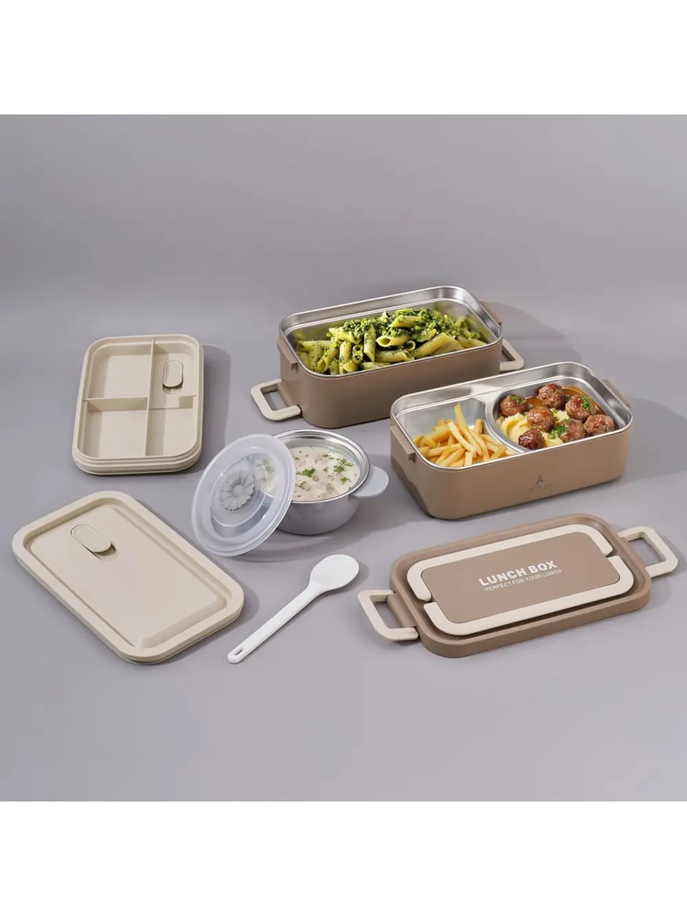 Aryıldız Bento Lunch Box Yemek Termosu Haki 2000 Ml + Sosluk Ar26 Aryıldız Bento Lunch Box Yemek Termosu Haki 2000 Ml + Sosluk Ar26