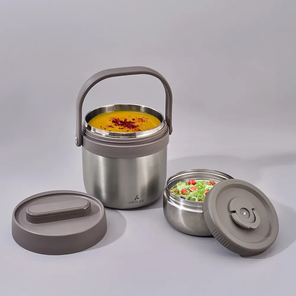 Aryıldız Bento Lunch Box Yemek Termosu Yuvarlak Steel 1400 Ml Ar2 Aryıldız Bento Lunch Box Yemek Termosu Yuvarlak Steel 1400 Ml Ar2