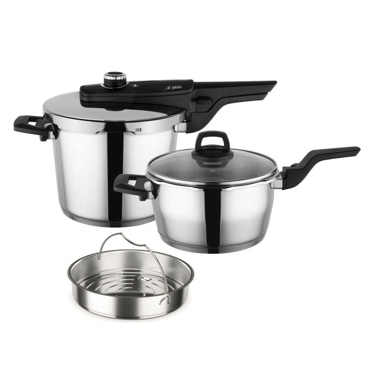 Aryildiz  Easy Quick Kanka Düdüklü Tencere Set 6+4 Litre