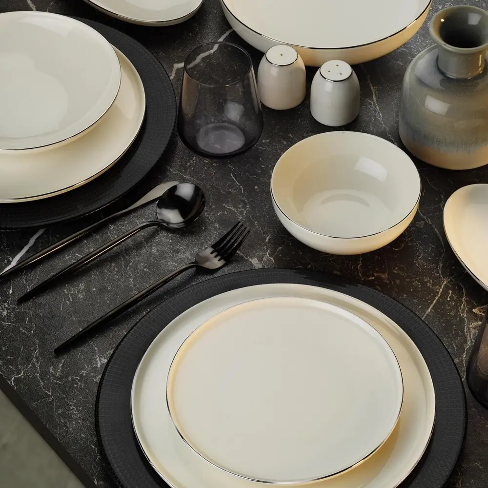 Aryıldız Lima Platin 30 Parça 6 Kişilik Porselen Yemek Takımı Ar4