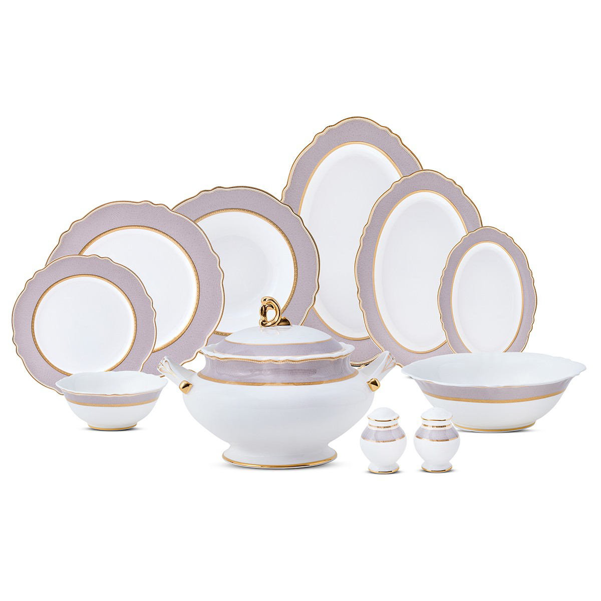 Aryildiz  Majestic 60 Parça 12 Kişilik Porselen Yemek Takimi Ar261