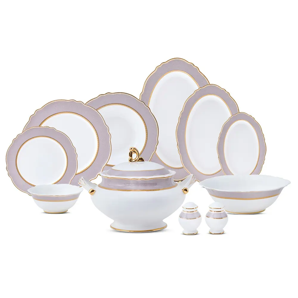 Aryıldız Majestic 60 Parça 12 Kişilik Porselen Yemek Takımı Ar261