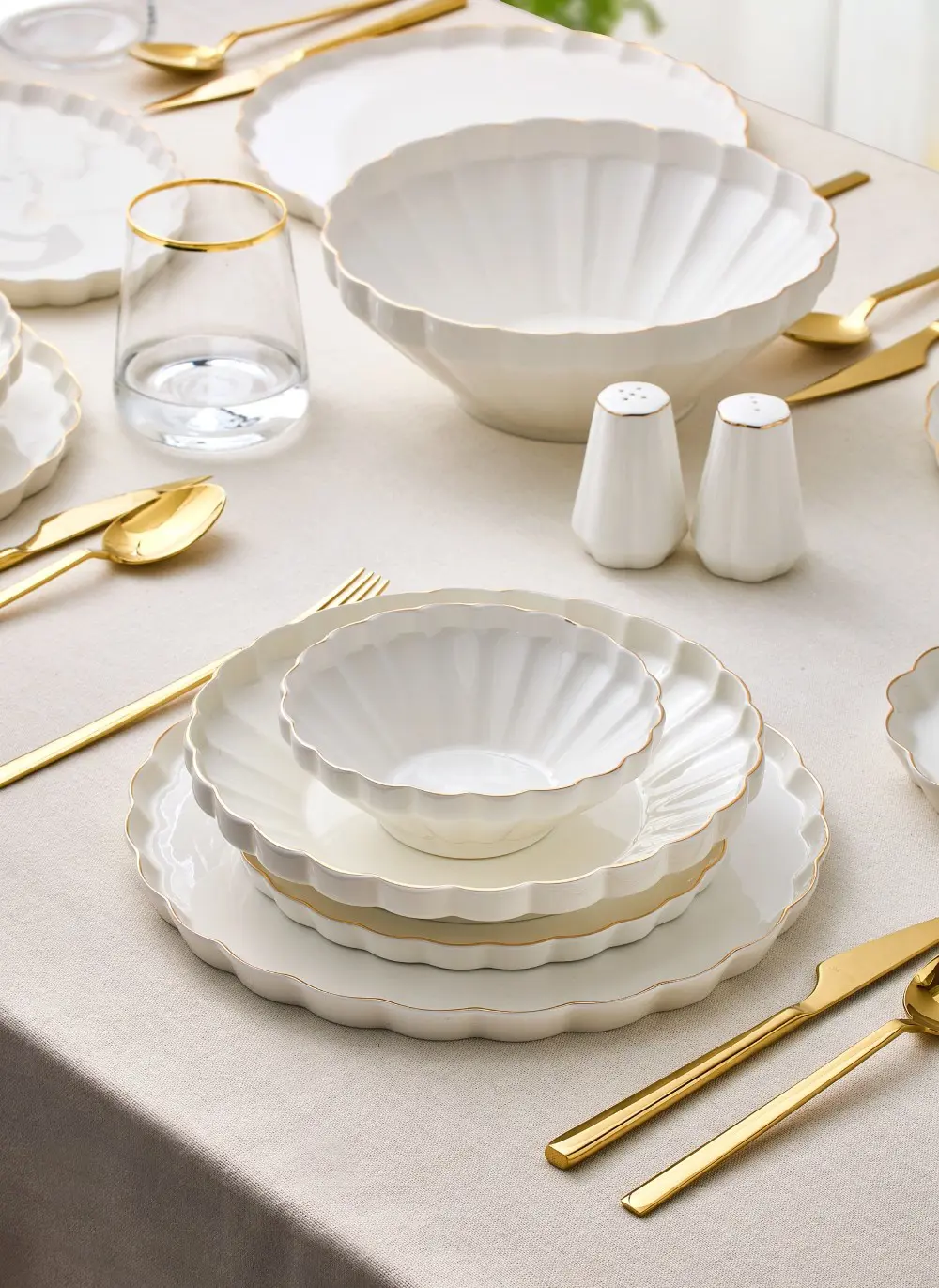 Aryıldız Rs Margaret Gold 54 Parça Porselen Yemek Takımı Ar263587