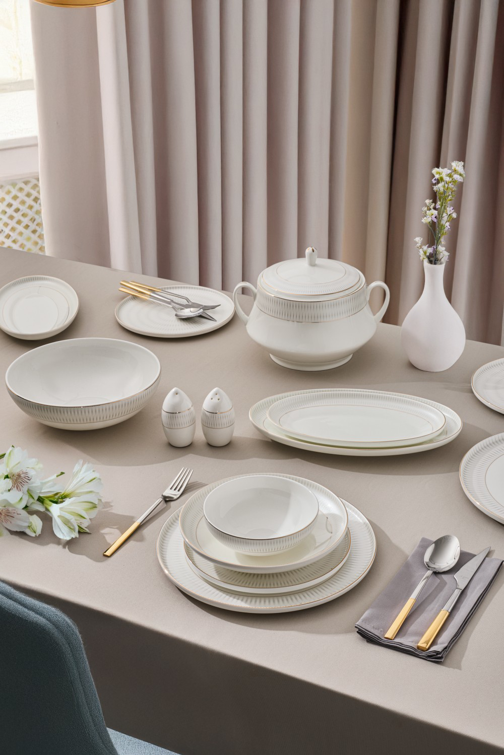 Aryildiz  Serenity 60 Parça Porselen Yemek Takimi Ar259764