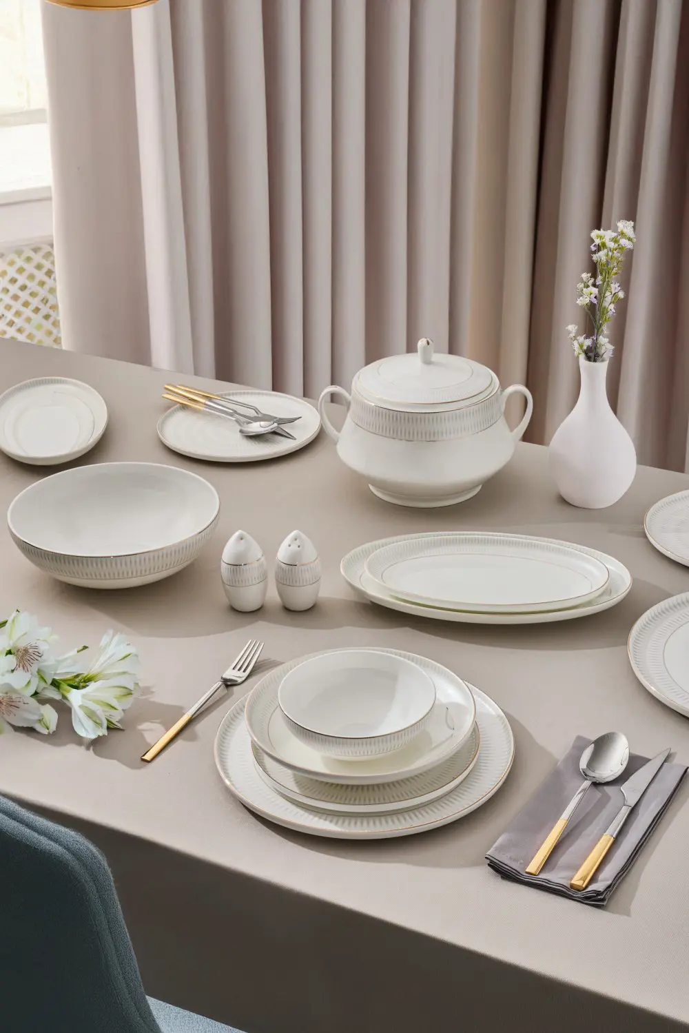 Aryıldız Serenity 60 Parça Porselen Yemek Takımı Ar259764