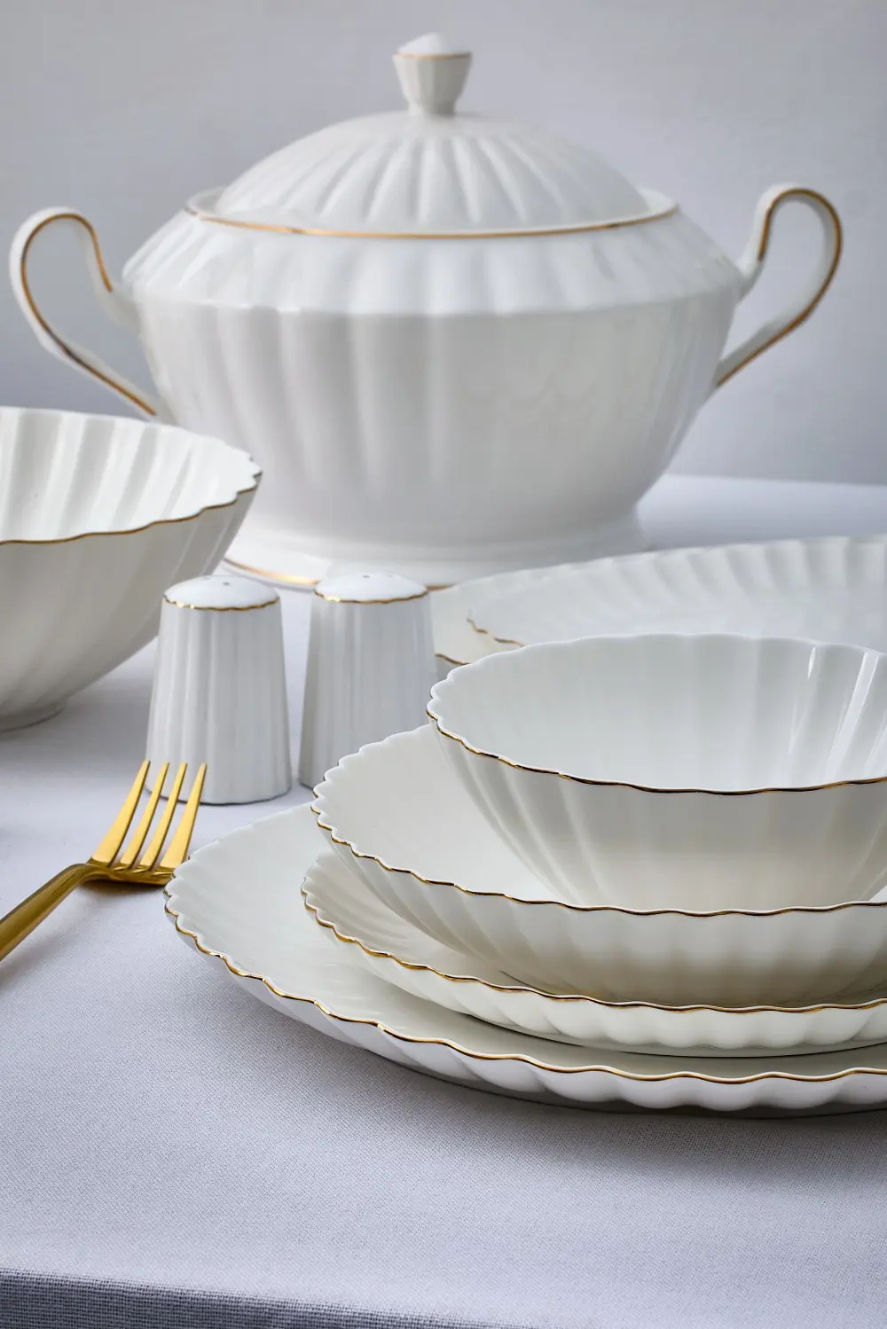 Aryıldız Sintra Gold 60 Parça Porselen Yemek Takımı Ar255469