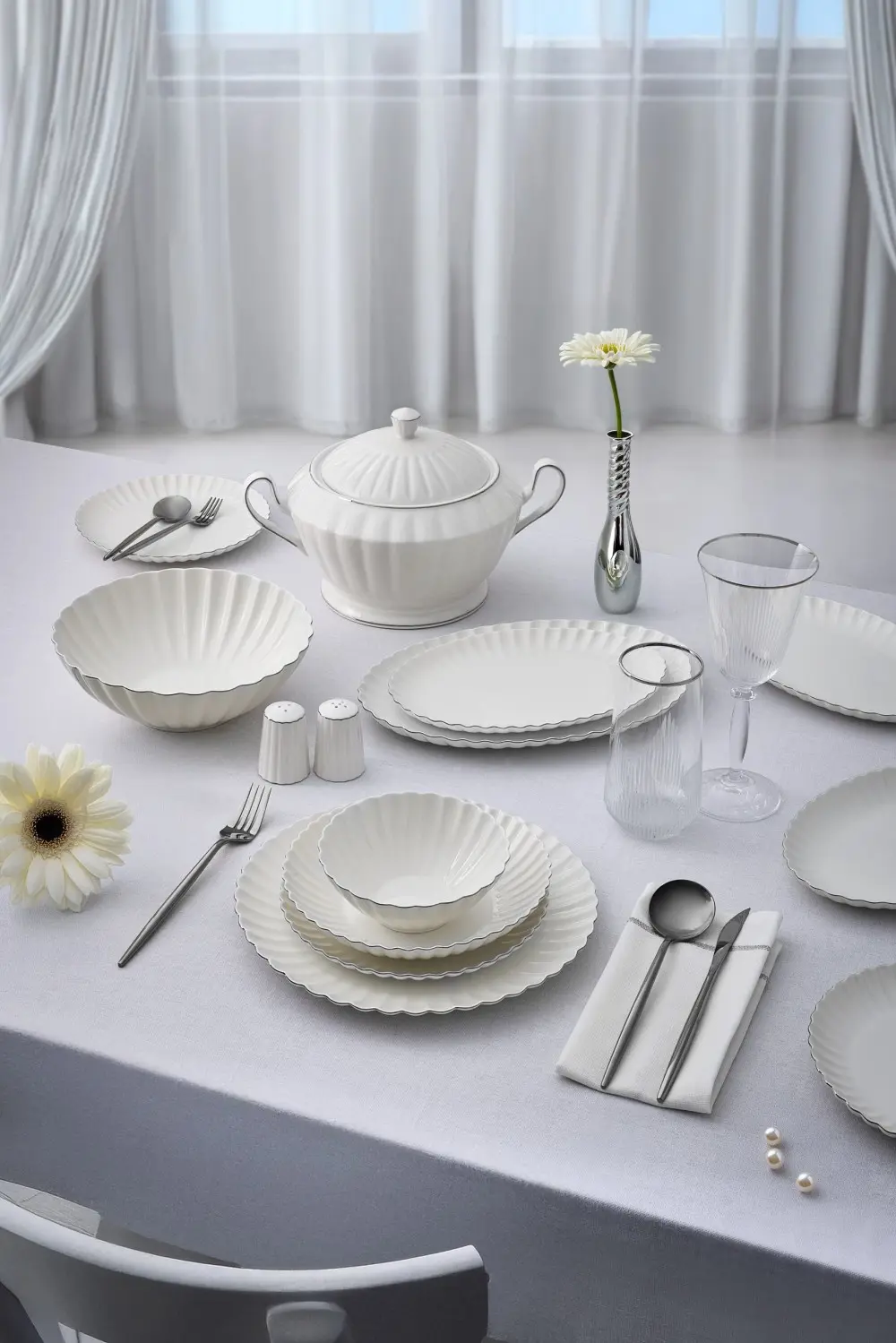 Aryıldız Sintra Platin 60 Parça Porselen Yemek Takımı Ar255476 Aryıldız Sintra Platin 60 Parça Porselen Yemek Takımı Ar255476