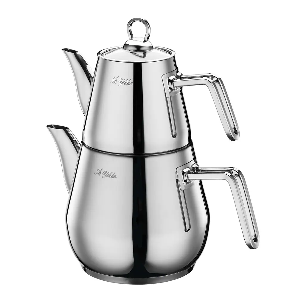 Aryıldız Solid Orta Boy Çelik Çaydanlık Takımı 1,5 Litre Ar243053 Aryıldız Solid Orta Boy Çelik Çaydanlık Takımı 1,5 Litre Ar243053