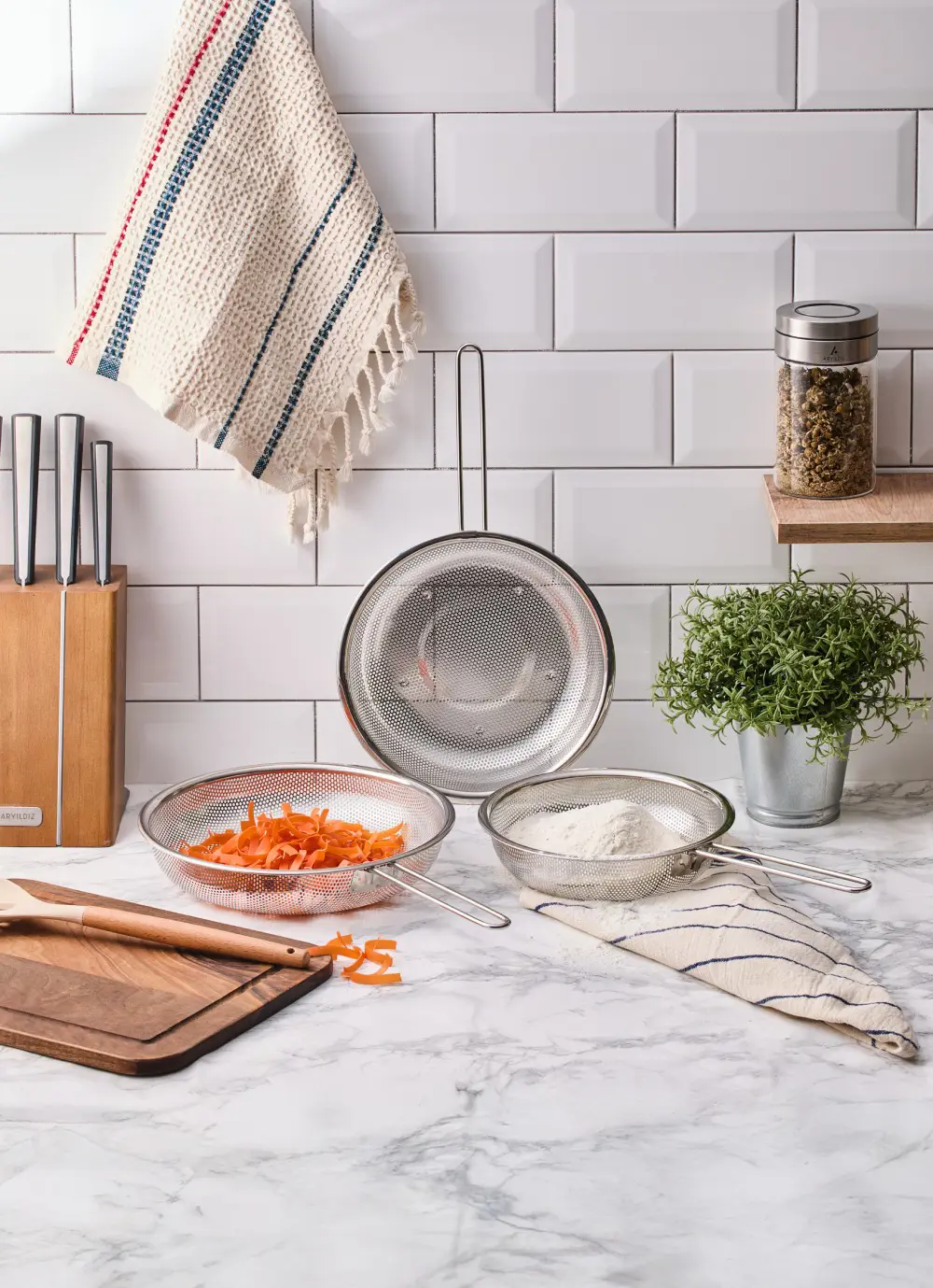 Aryıldız S/S Protools Kulplu Paslanmaz Çelik Süzgeç 21 Cm Ar26506