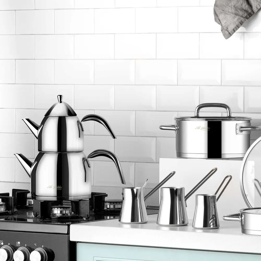 Aryıldız Studio Prestige 20 Parça Cam Kapak İdeal Çelik Çeyiz Set