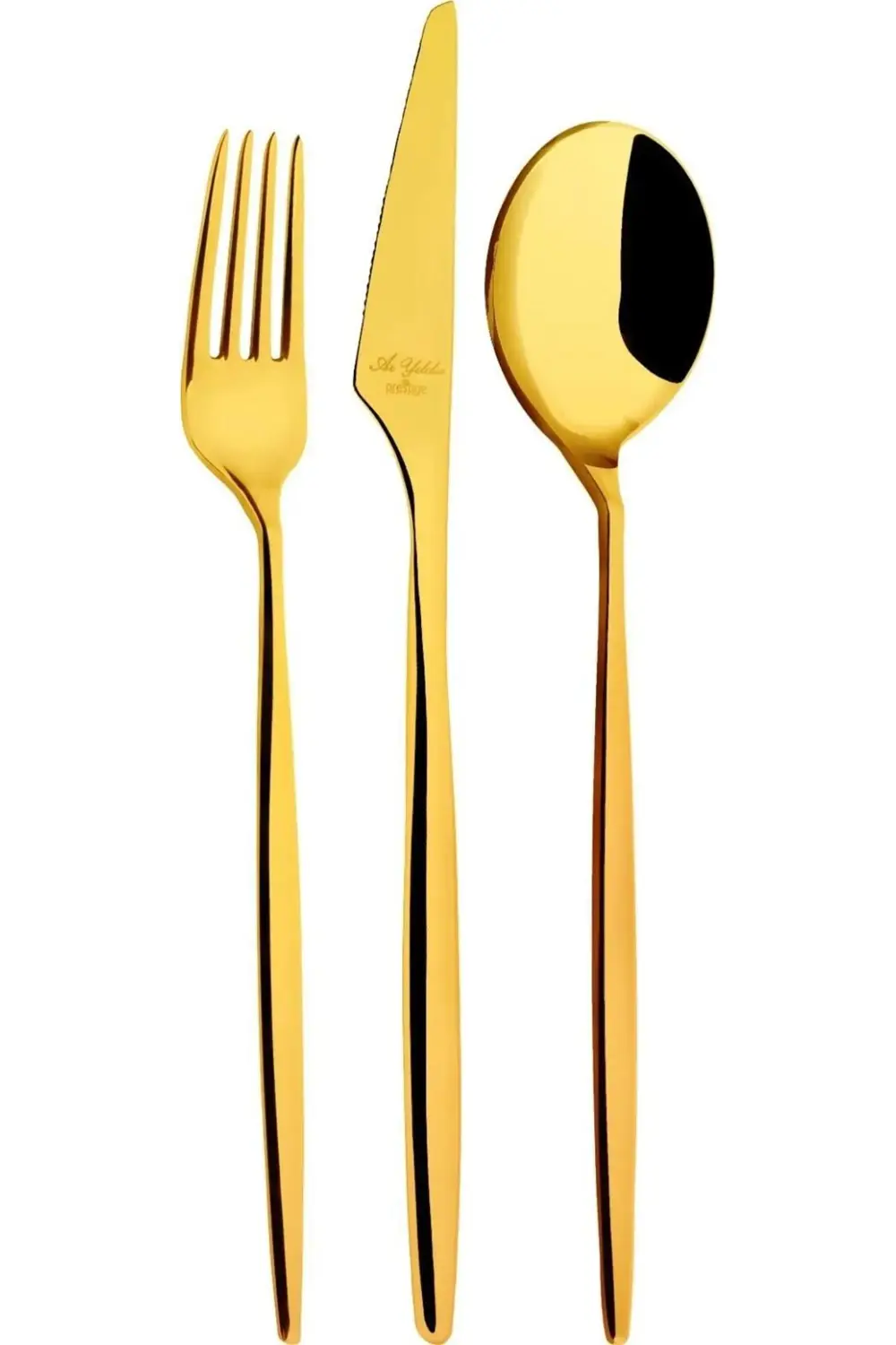 Aryıldız Studio Prestige Gold Pvd 84 Parça Altın Çatal Kaşık Bıça Aryıldız Studio Prestige Gold Pvd 84 Parça Altın Çatal Kaşık Bıça