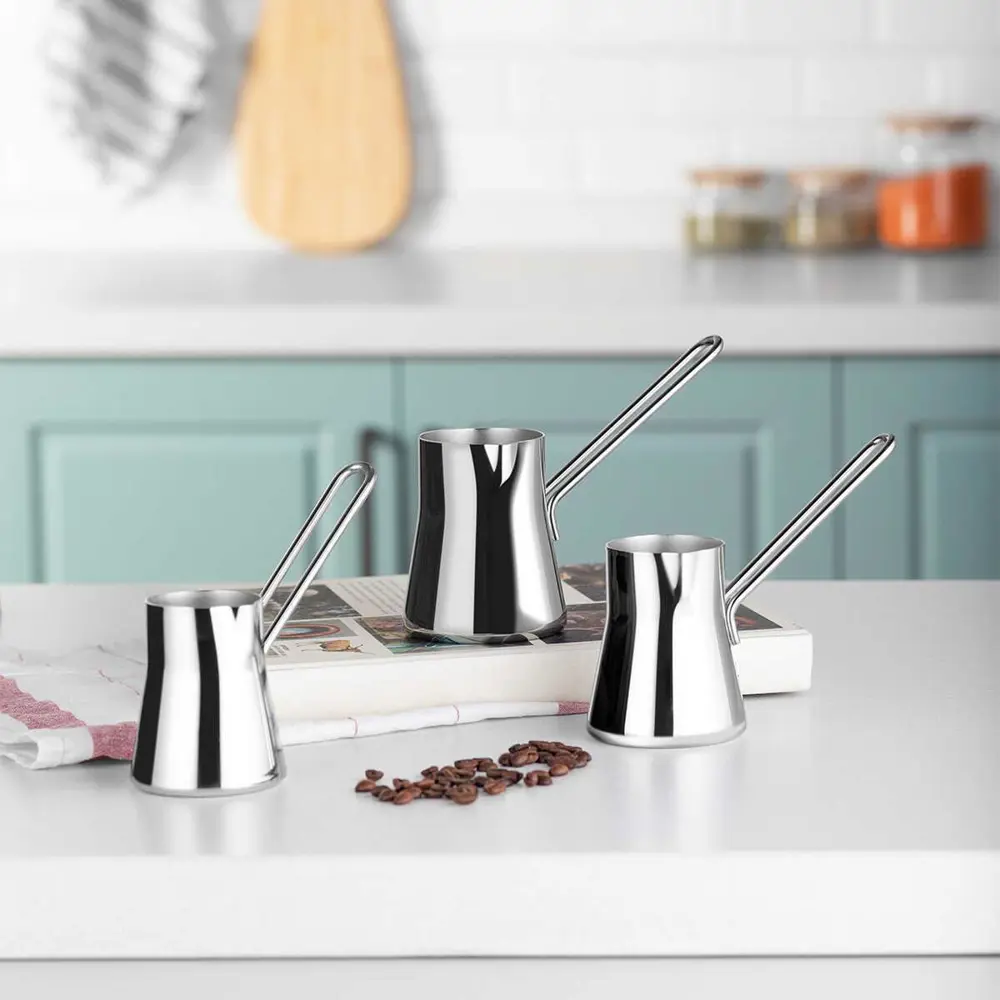 Aryıldız Trend Çelik 3 Parça Cezve Takımı