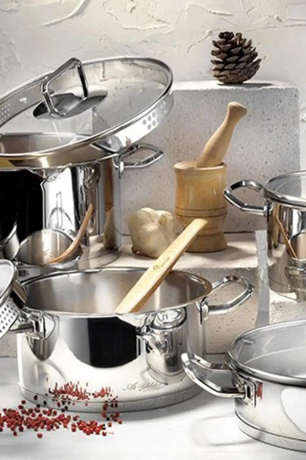 Aryıldız Vento Prestige 8 Parça Çelik Tencere Seti 520382