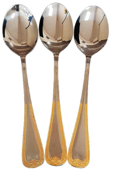 Aryıldız  Villa 6 Adet Altın Gold Yemek Kaşık