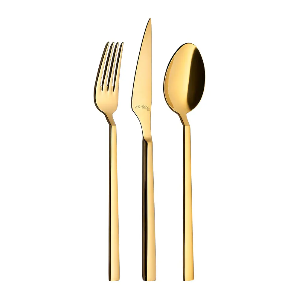 Aryıldız Vogue Gold Pvd 89 Parça Altın Çatal Kaşık Bıçak Takımı Aryıldız Vogue Gold Pvd 89 Parça Altın Çatal Kaşık Bıçak Takımı