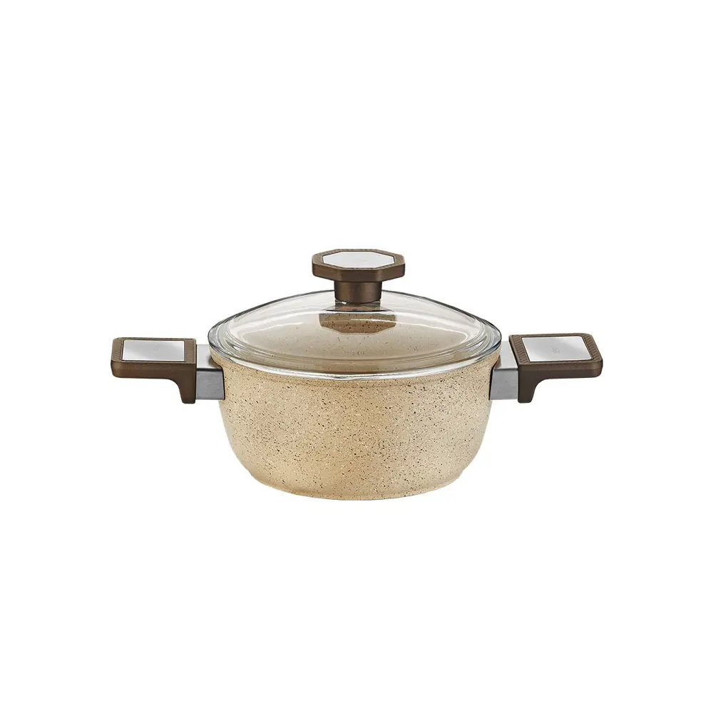 Aryıldız Vortex Cappuccino 7 Parça Granit Tencere Seti Ar260210