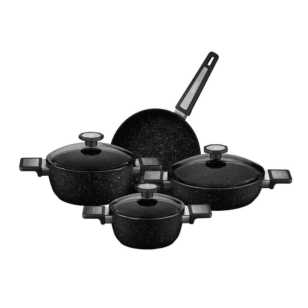 Aryıldız Vortex Galaxy Siyah 7 Parça Granit Tencere Seti Ar260227 Aryıldız Vortex Galaxy Siyah 7 Parça Granit Tencere Seti Ar260227