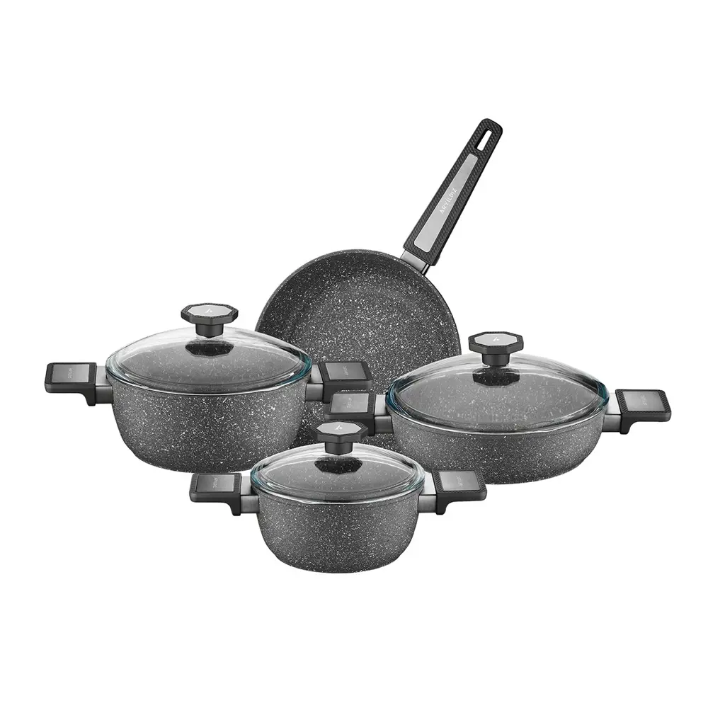 Aryıldız Vortex Granitium 7 Parça Granit Tencere Seti Ar260241