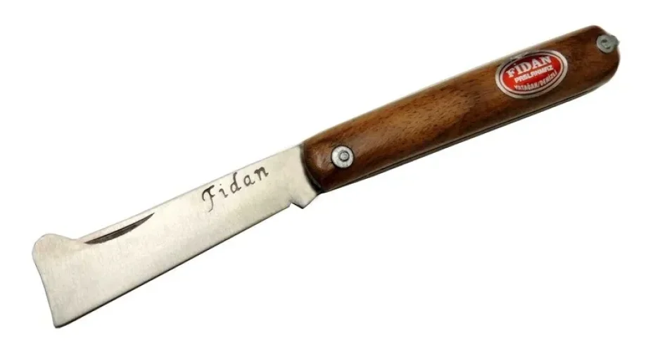 AS 20 Kahverengi Bahçe Aşı Çakısı 18,5cm - Manuel, Ahşap Sap