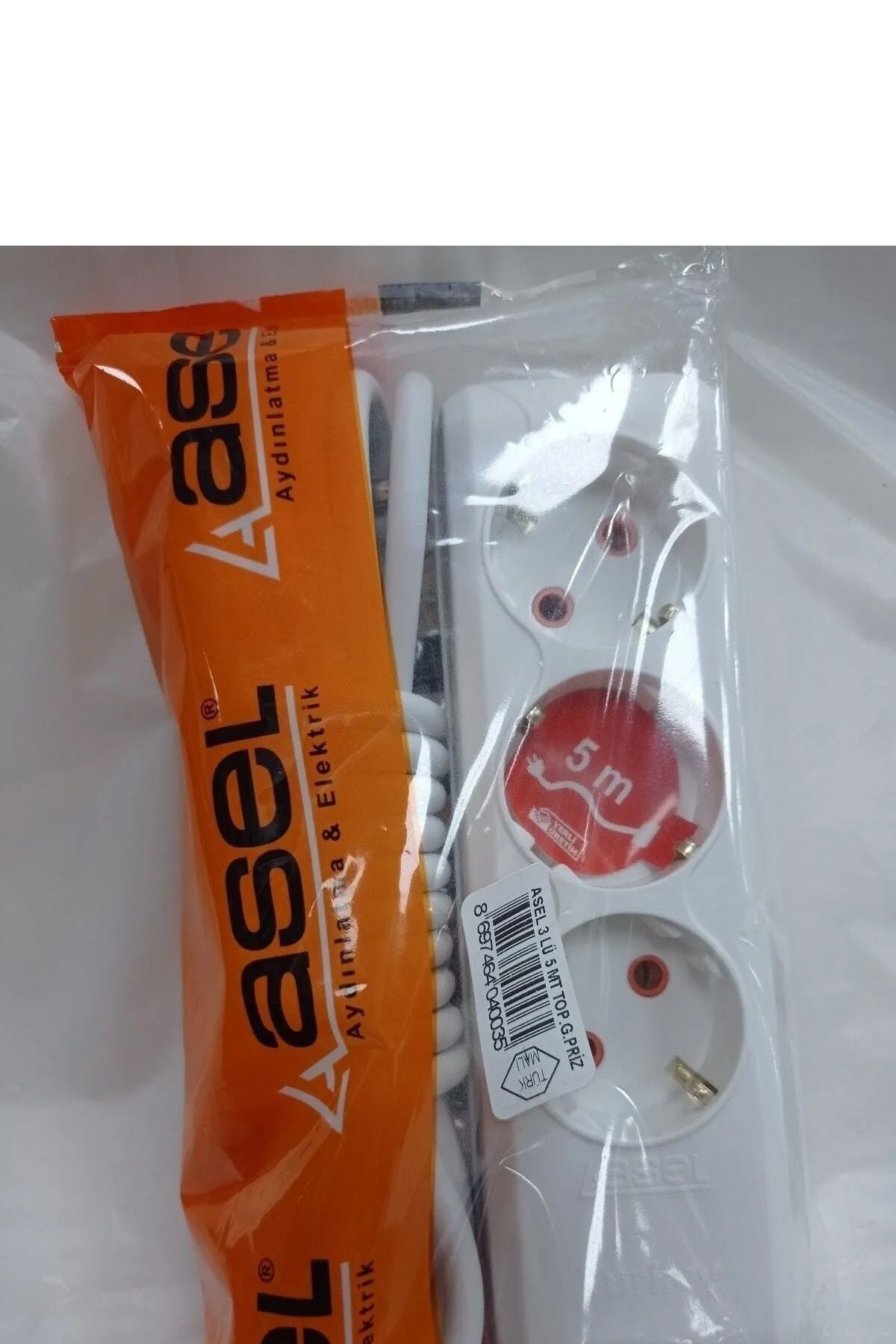 Just Cheap Store Asel 3'Lü Topraklı Kablolu Priz 5 Mt Ast 305