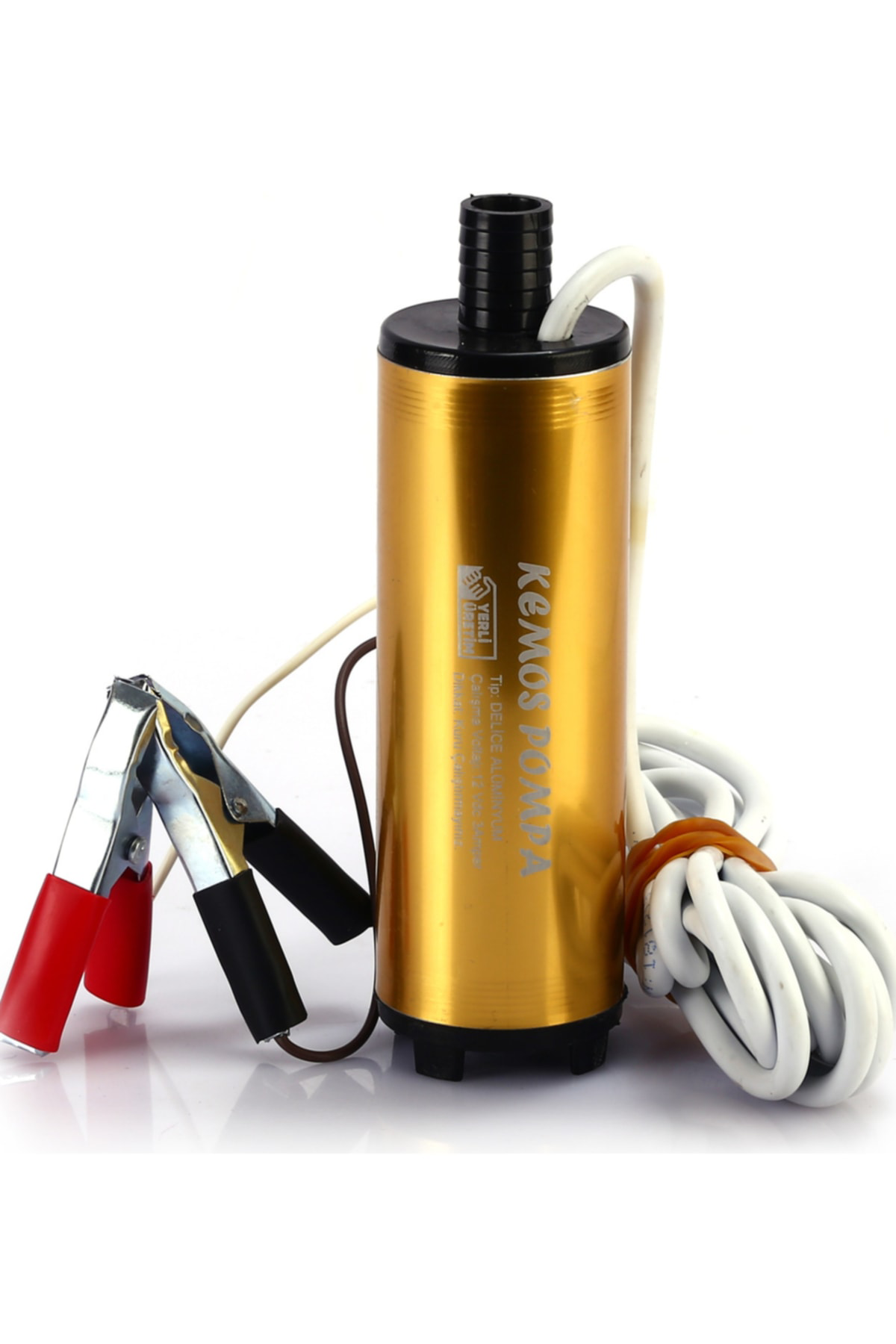 Kemos Asi 12 Volt Alüminyum Dalgiç Tipi Sivi Aktarma Pompa(Düz Filtre)