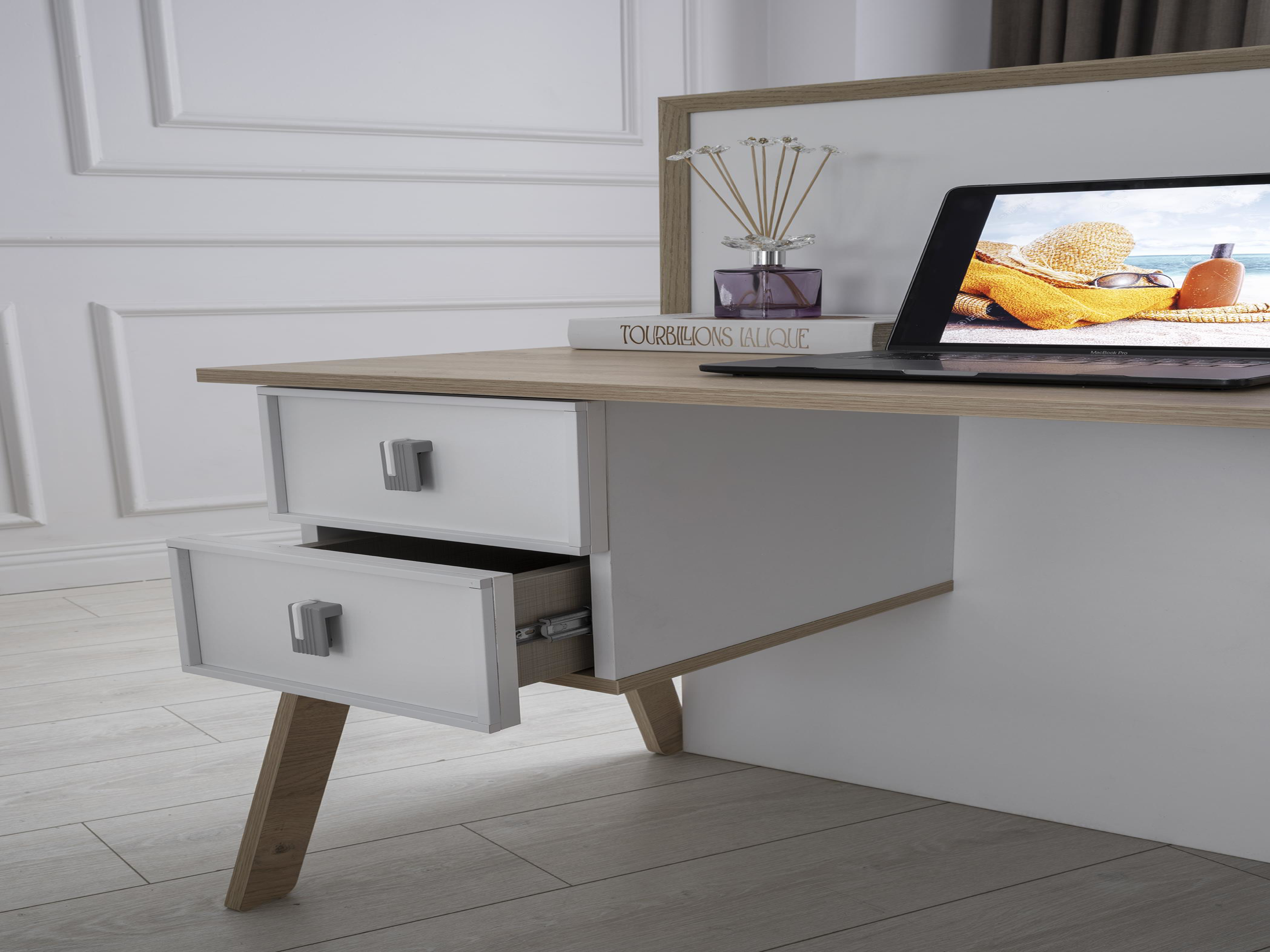 Erezogullari Mobilya Asil Çekmeceli Yazi Tahtali Çalişma Masasi 120Cm 