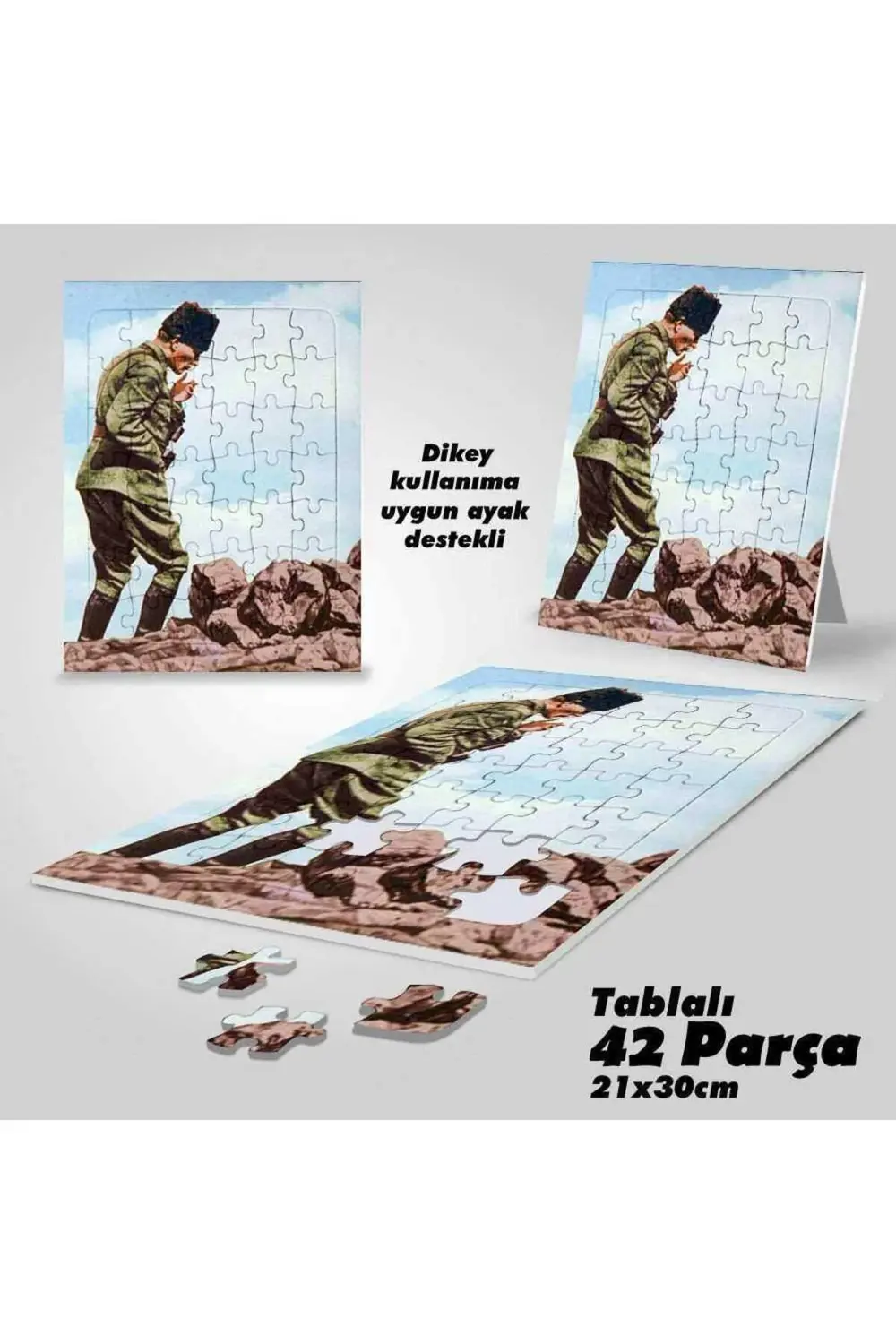 Asil Hobi Kocatepe ve Üniformalı Mustafa Kemal Atatürk- Yapboz - 