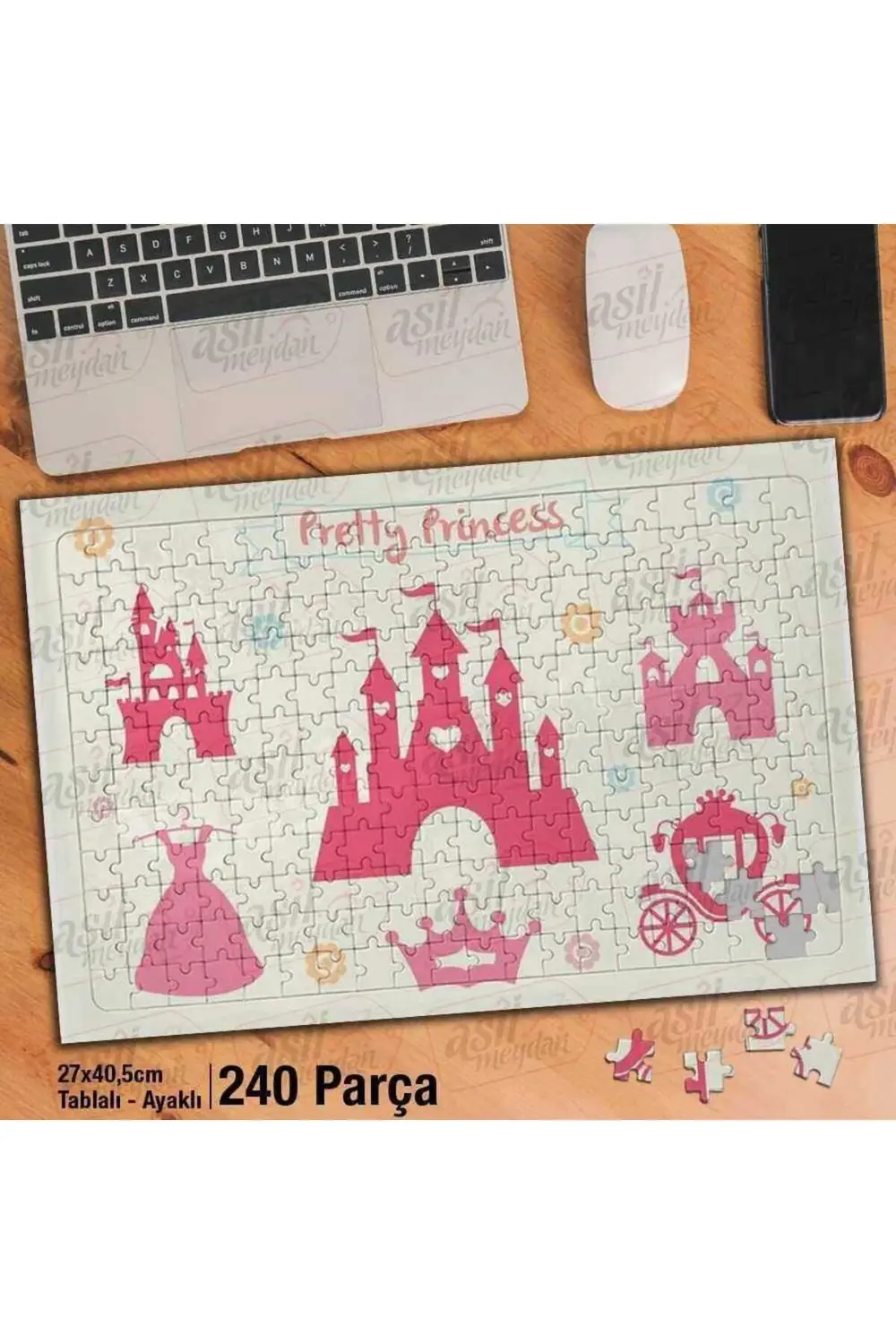 Asil Hobi Prenses Tacı ve Elbisesi - Şato - Kale Yapboz - Ayak De