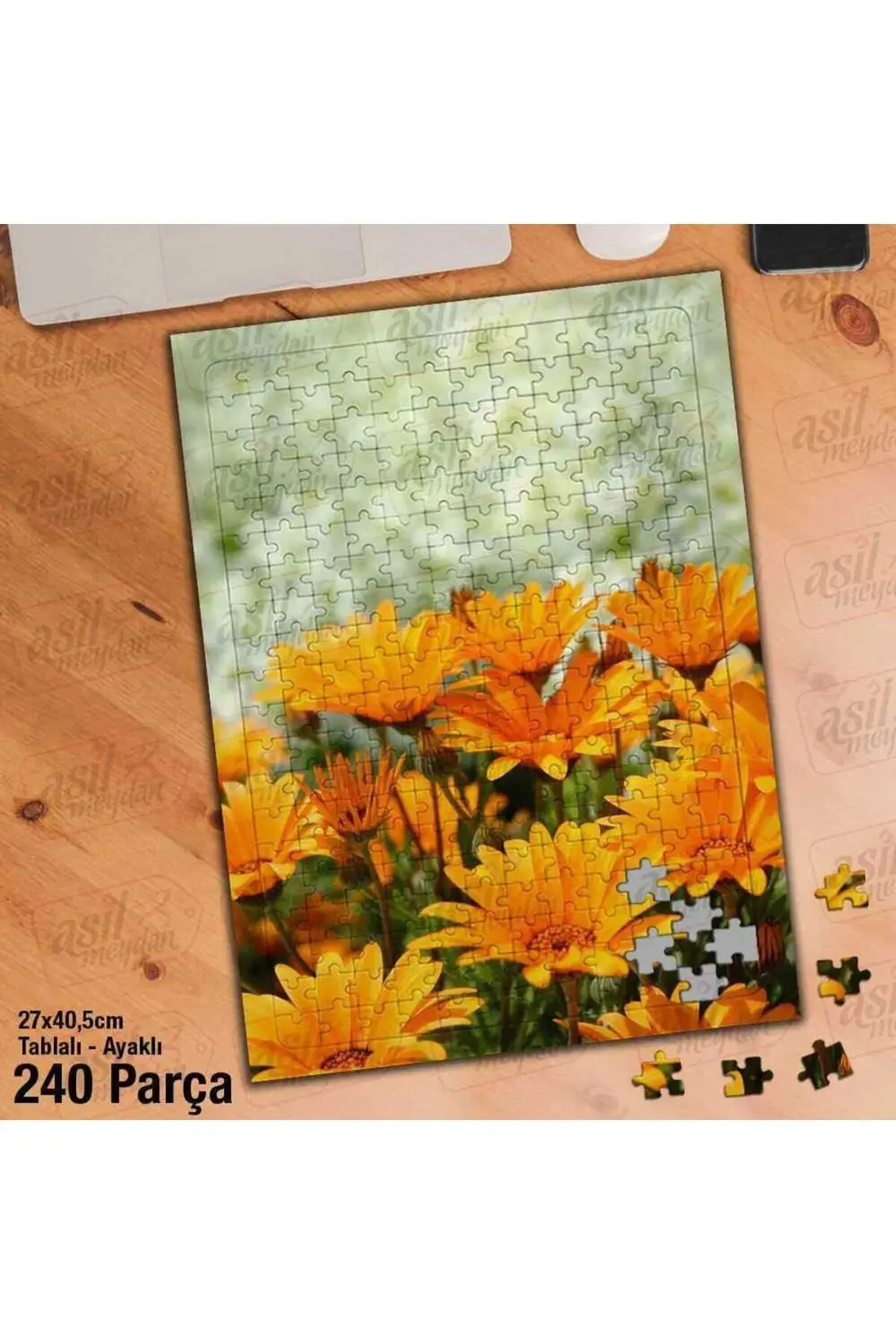 Asil Hobi Sarı Çiçekler - Doğa -Bitki -Tabiat Yapboz-Ayak Destekl