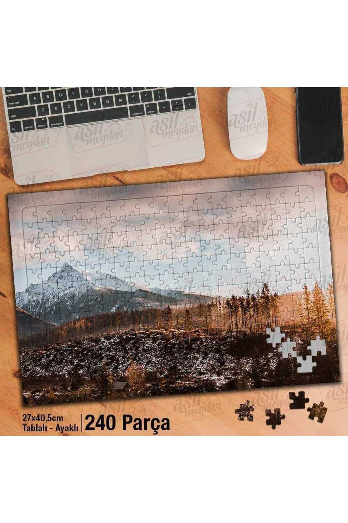 Asilmeydan Asil Hobi Slovakya - Karli Dağlar - Ağaç -Manzara Yapboz -Ayak De