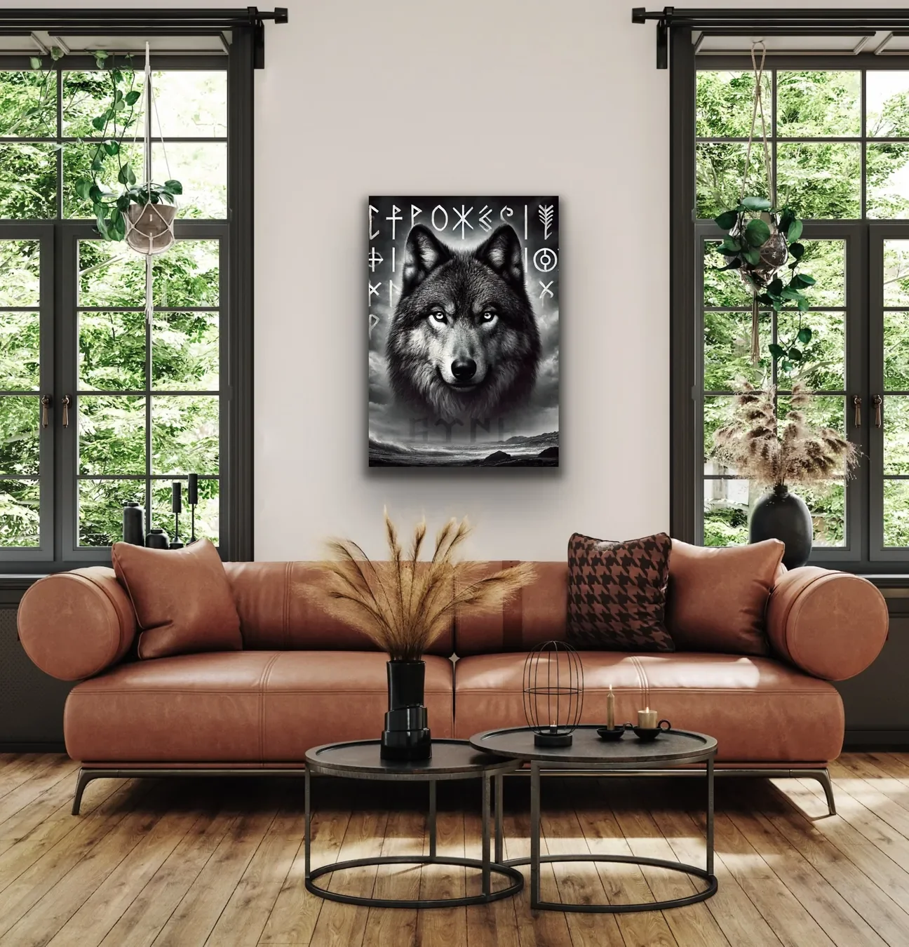 Asil Kurt Kanvas Tablo 70x100cm - Duvar Dekorasyonu İçin Şık ve Dayanıklı Tablo