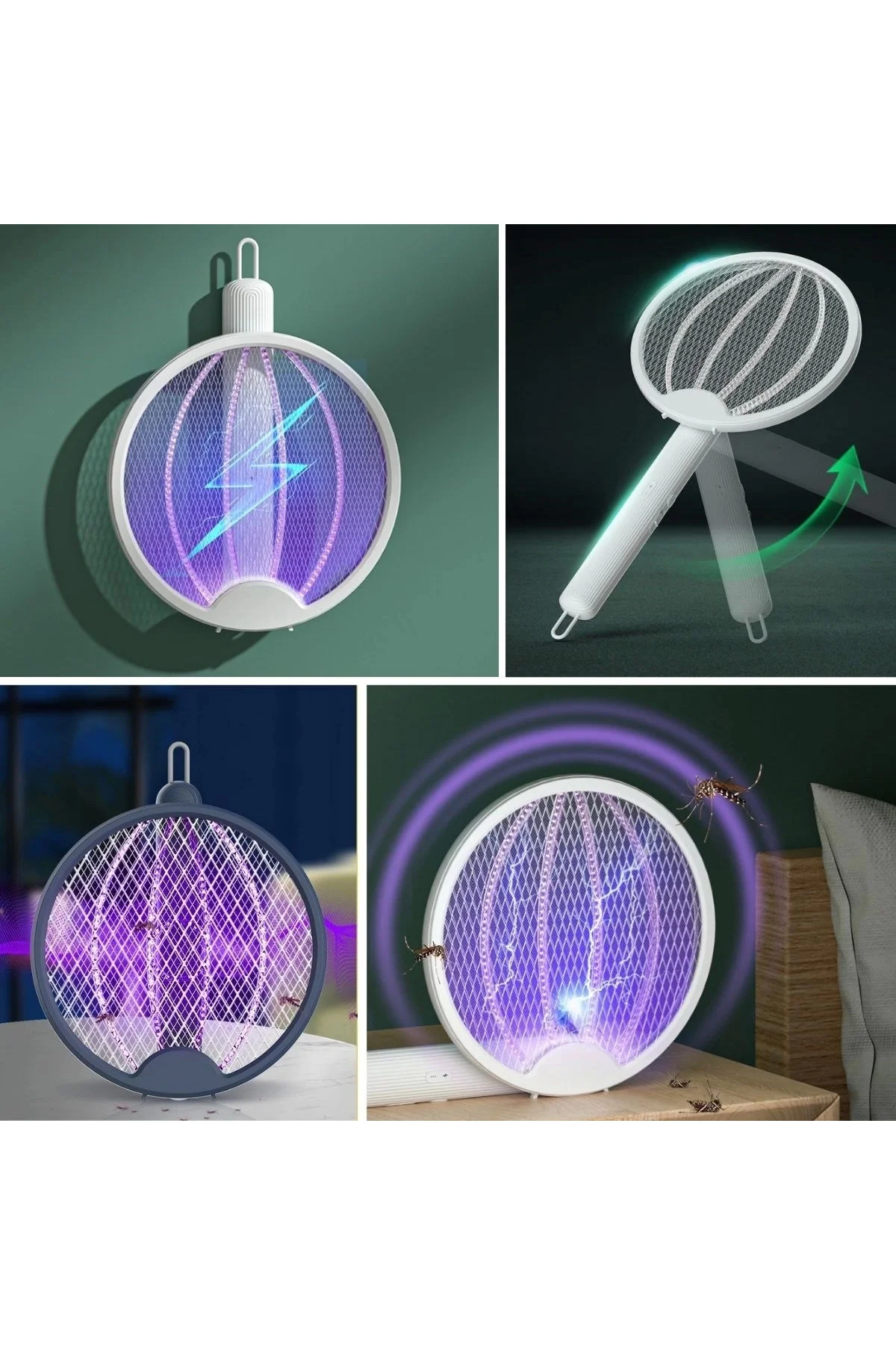 Asılabilen ve Masaüstü Olabilen 2W Sinek Öldürücü Mor Işıklı Rake