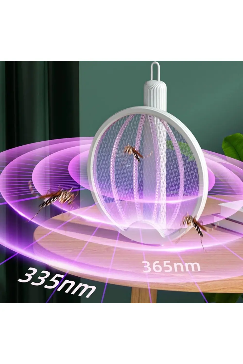 Asılabilen Ve Masaüstü Olabilen 2w Sinek Öldürücü Mor Işıklı Rake