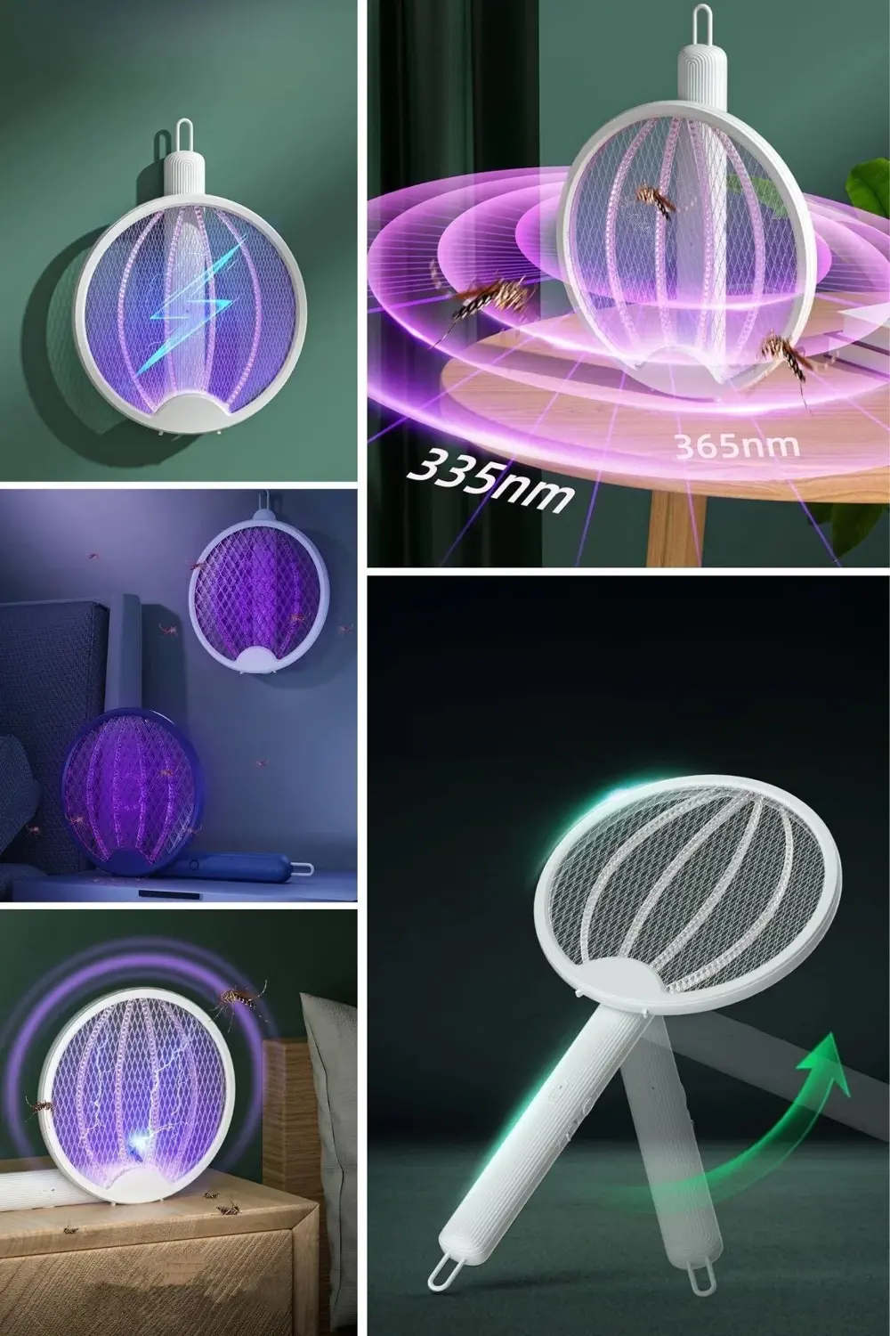 Asılabilen Ve Masaüstü Olabilen 2w Sinek Öldürücü Mor Işıklı Rake