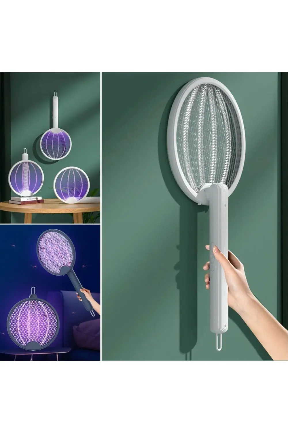 Asılabilen Ve Masaüstü Olabilen 2w Sinek Öldürücü Mor Işıklı Rake