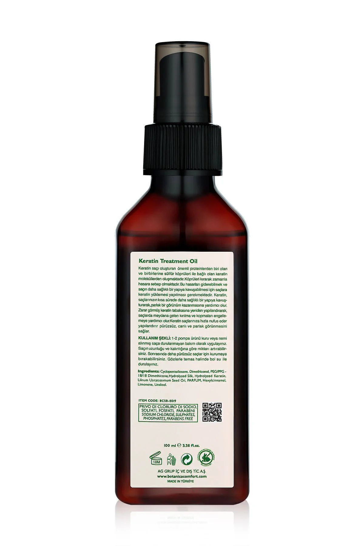 Aşırı Yıpranmış Saçlar Için Keratin Bakım Yağı 100 ml Aşırı Yıpranmış Saçlar Için Keratin Bakım Yağı 100 ml