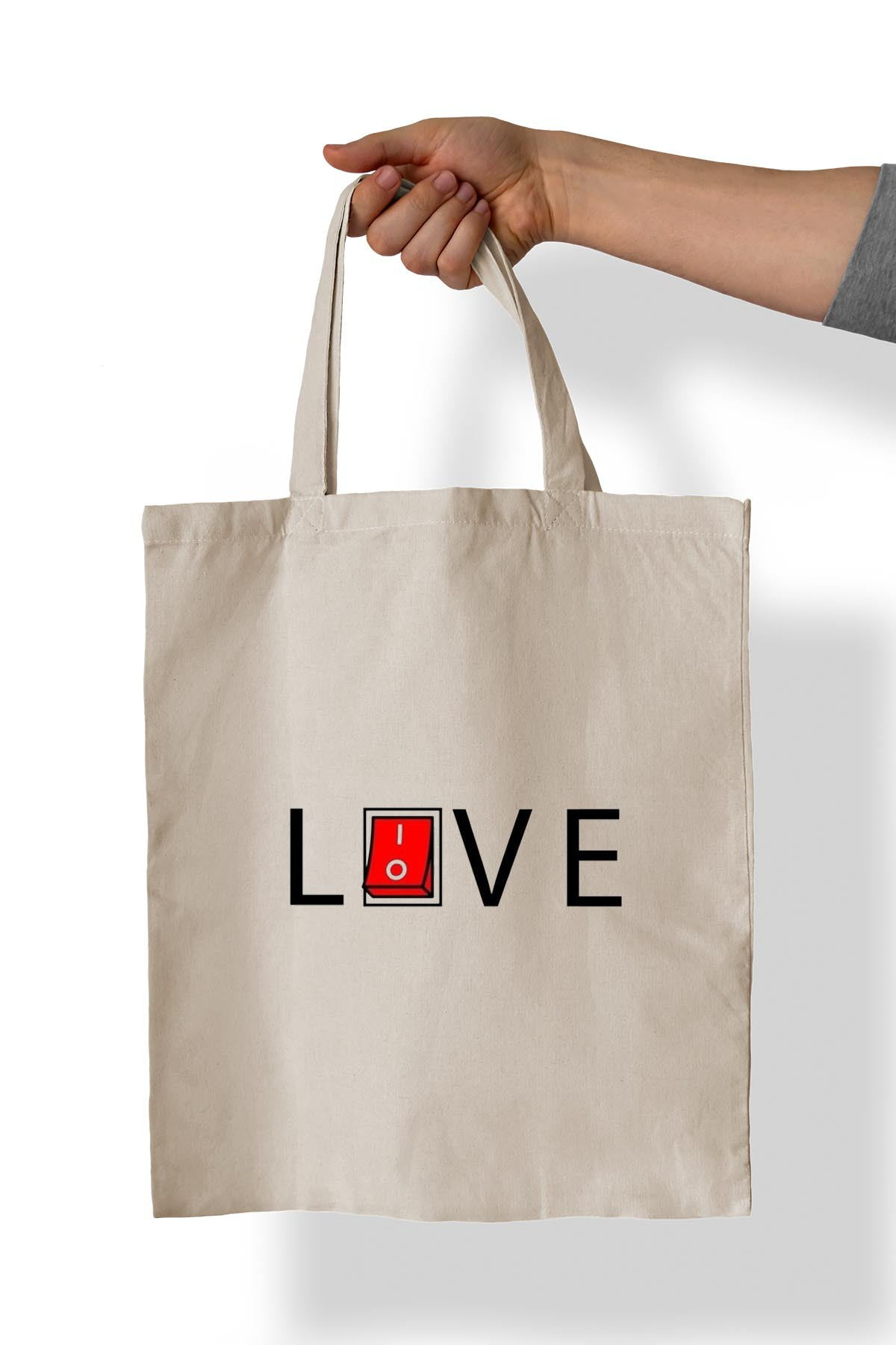 Remonz Aşk Baskili %100 Pamuk 35X38 Cm Bez Çanta