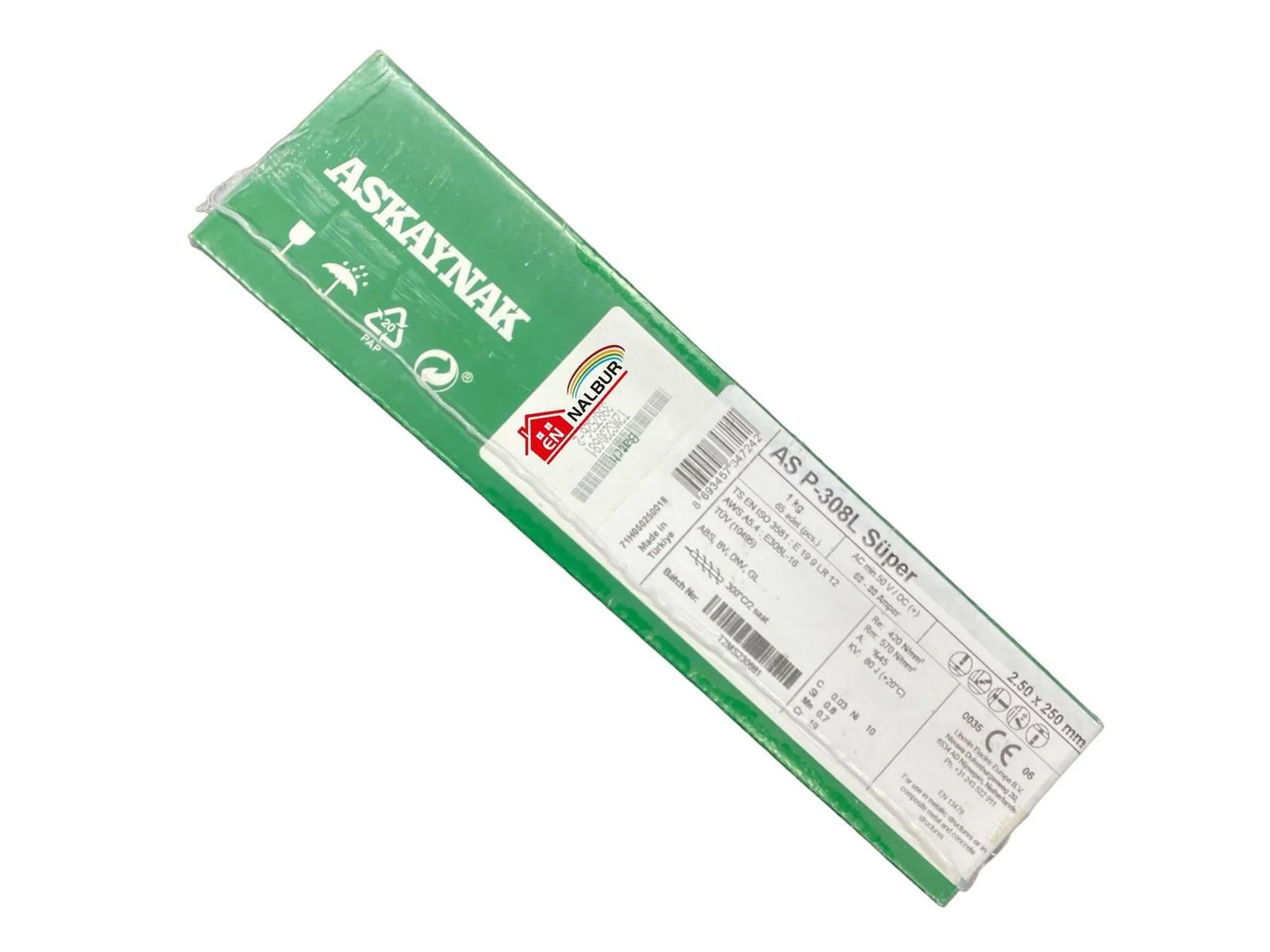 Askaynak AS ASP-308L Süper Krom Elektrod 2.50x250 Fiyatı, Yorumları ve Özellikleri