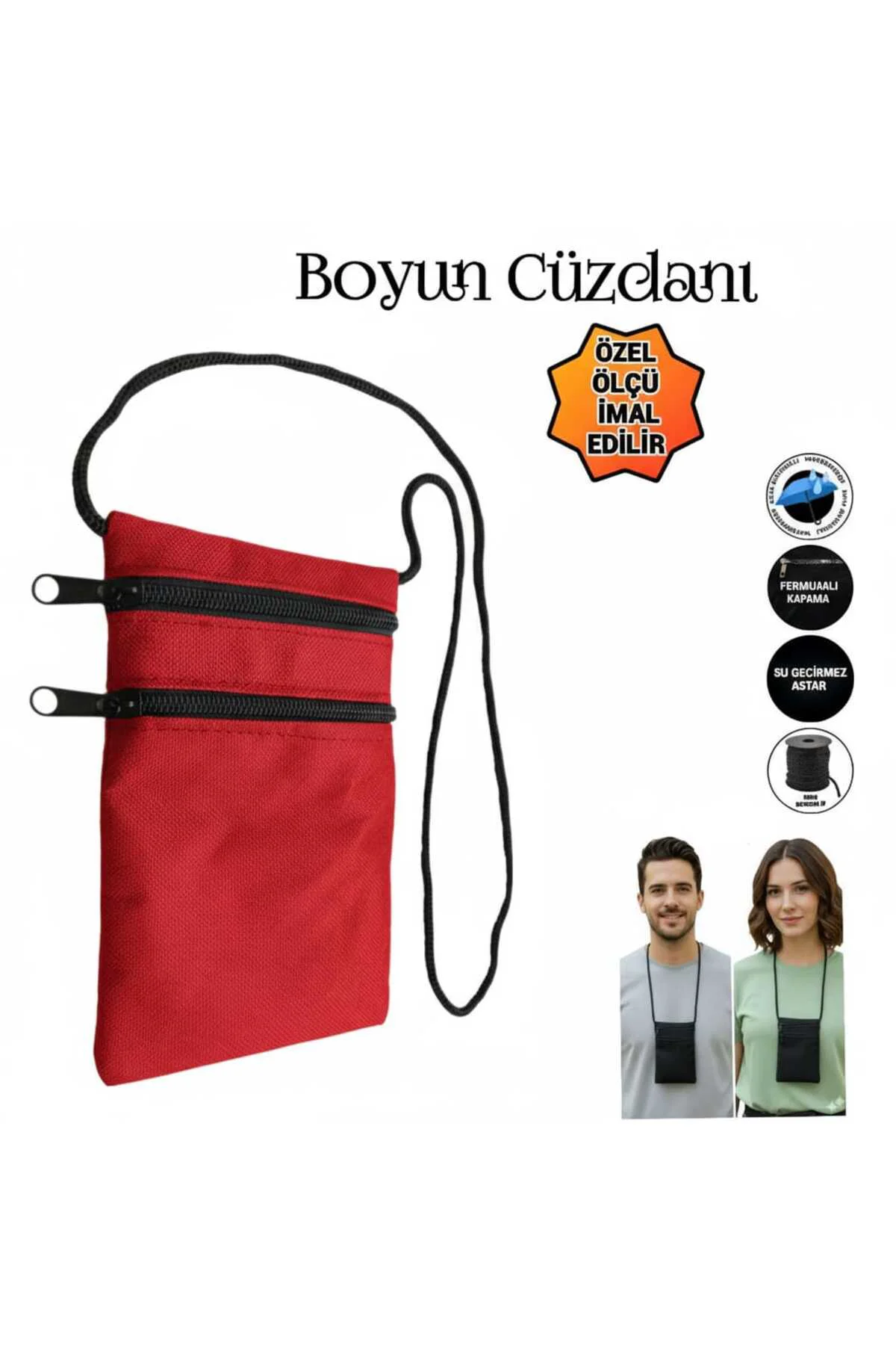Asker Umre Hac Su Geçirmez Telefon Ve Para Boyun Cüzdanı Günlük K