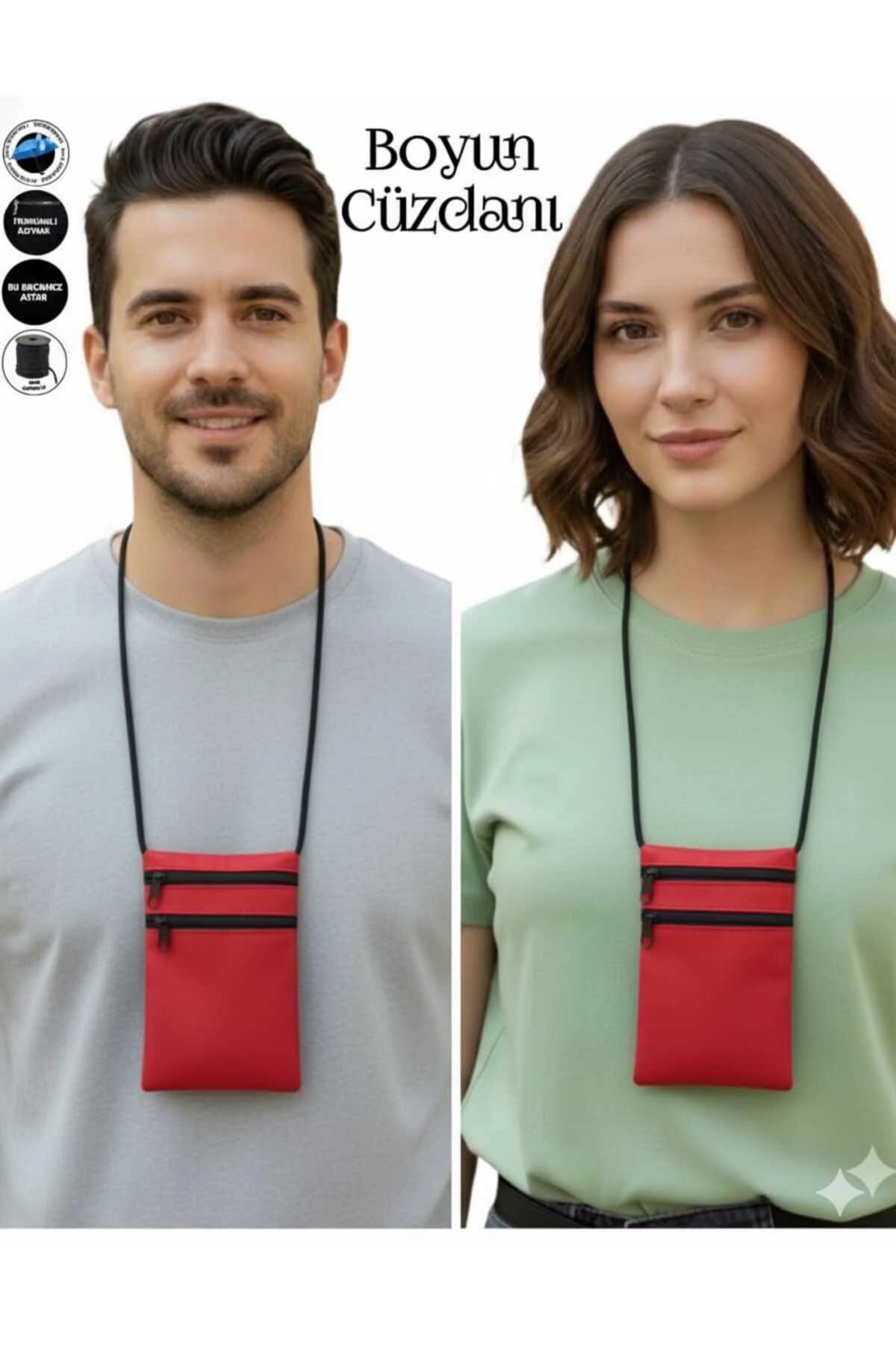Asker Umre Hac Su Geçirmez Telefon Ve Para Boyun Cüzdanı Günlük K