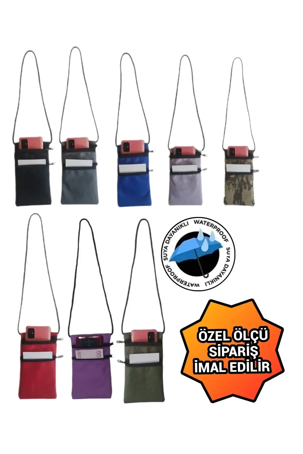 Asker Umre Hac Su Geçirmez Telefon Ve Para Boyun Cüzdanı Günlük K