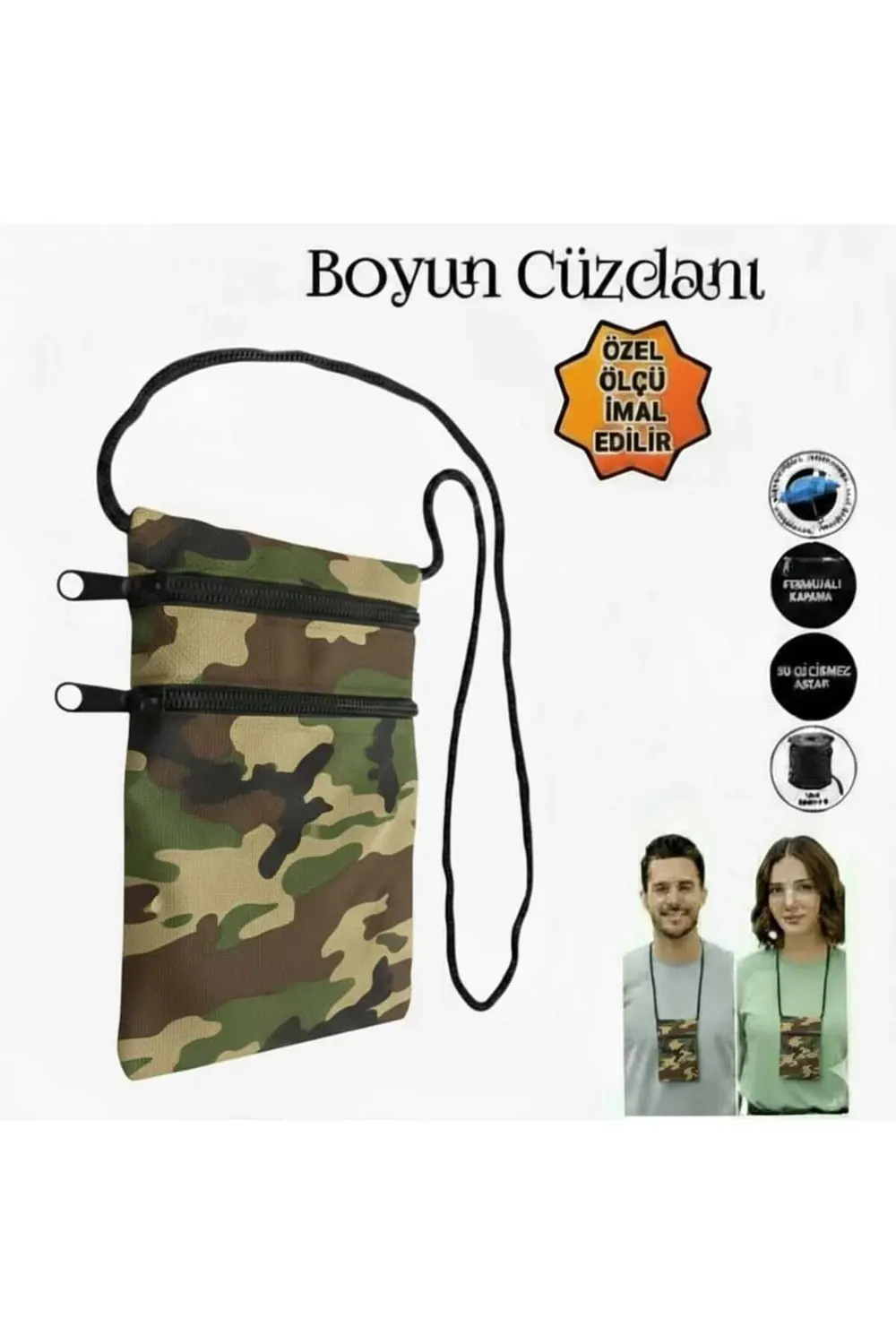Asker Umre Hac Su Geçirmez Telefon Ve Para Boyun Cüzdanı Günlük K